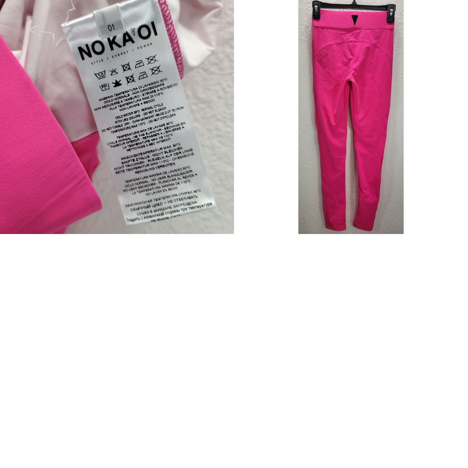Vintage NO KA'OI Women's Leggings Pink High Rise S/M NWT Equinox Size 28" / US 6 / IT 42 - 8 Thumbnail