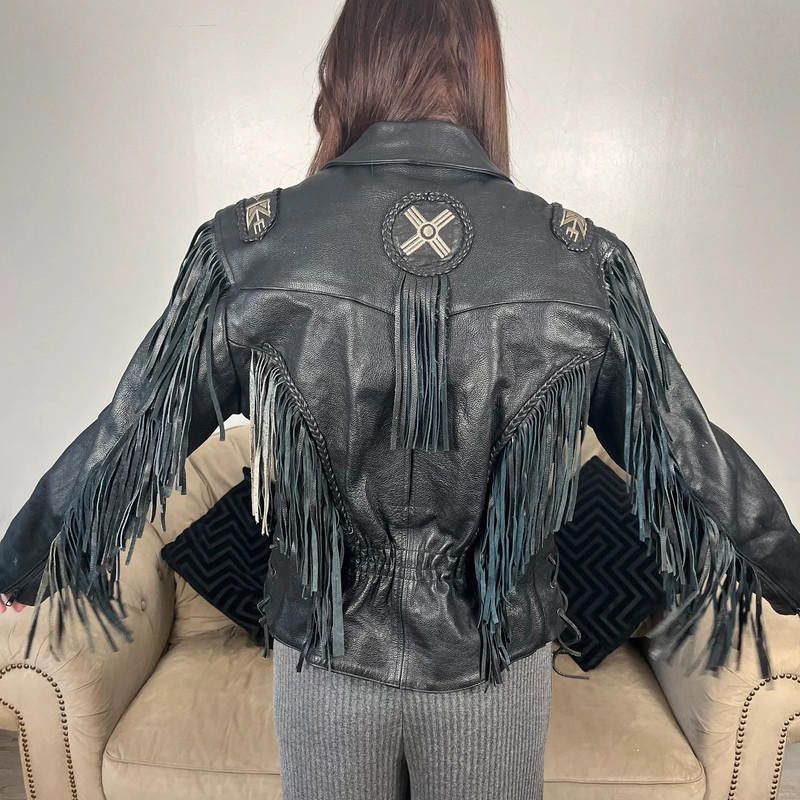 Designer OSX Leather Jacket L 100% Leather Size M / US 6-8 / IT 42-44 - 5 Thumbnail