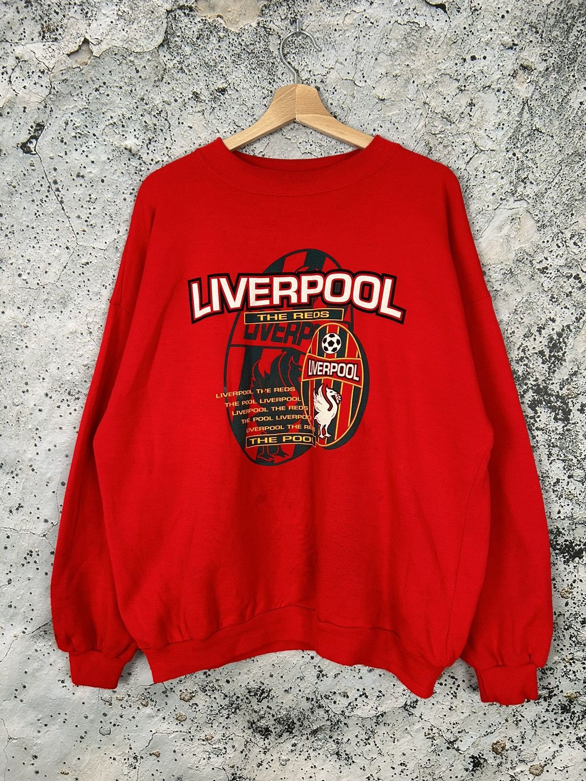 Vintage Liverpool FC 90s Fan Sweatshirt Soccer Football Rare