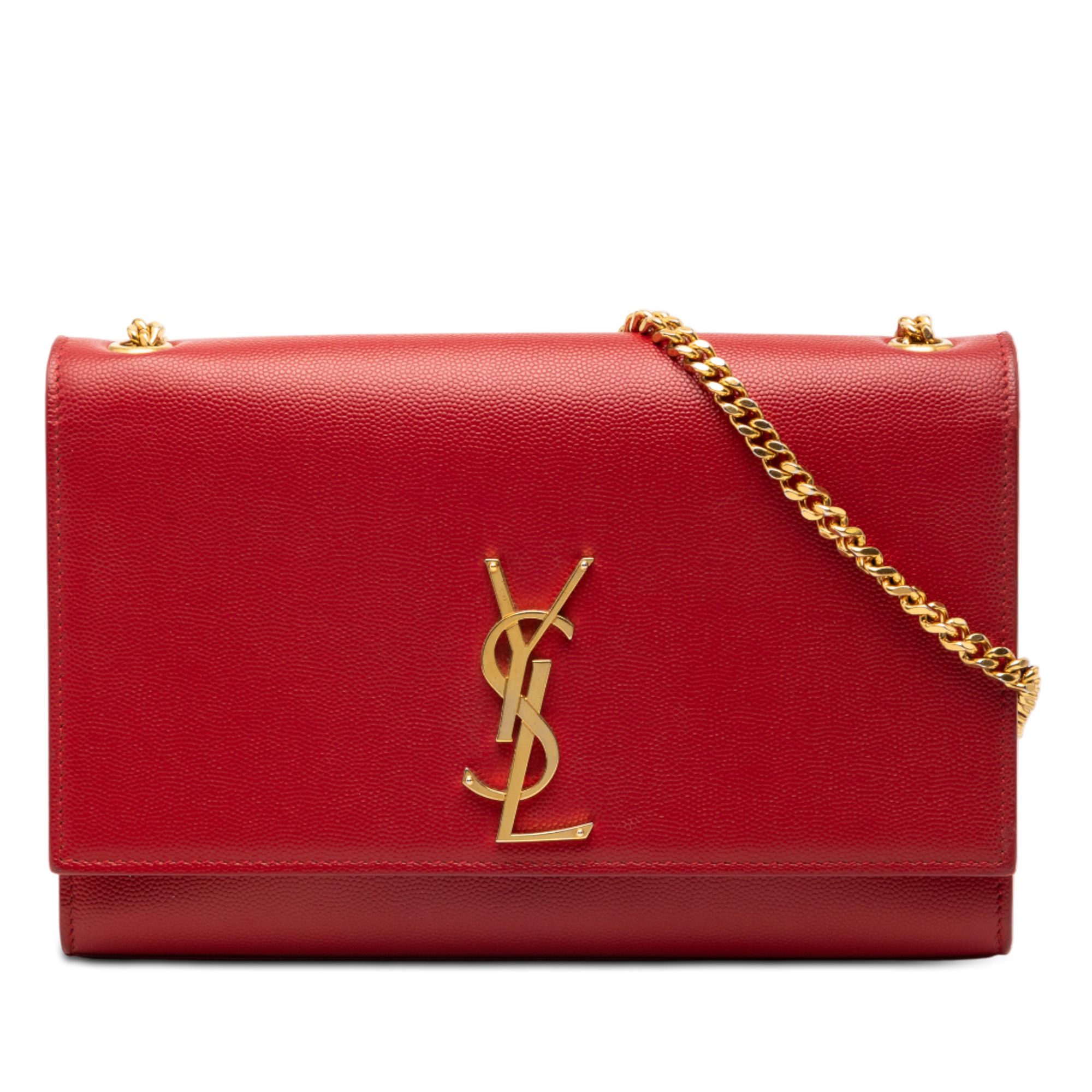 Yves Saint Laurent Yves Saint Laurent Medium Grain De Poudre Monogram Kate Crossbody Size ONE SIZE - 1 Thumbnail