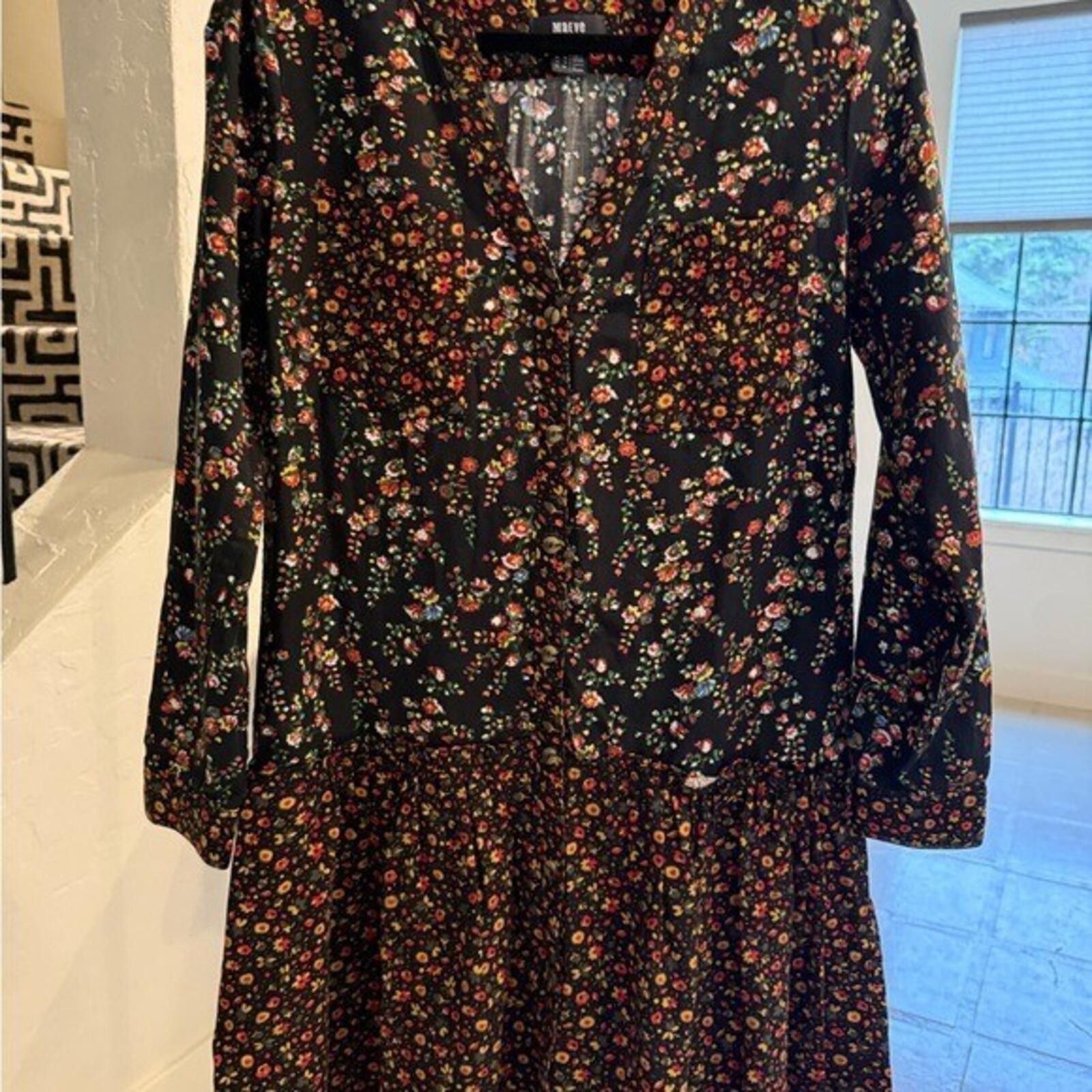 Anthropologie Anthropologie Maeve Marlie Floral Button Front Dress Med Size XS / US 0-2 / IT 36-38 - 4 Thumbnail