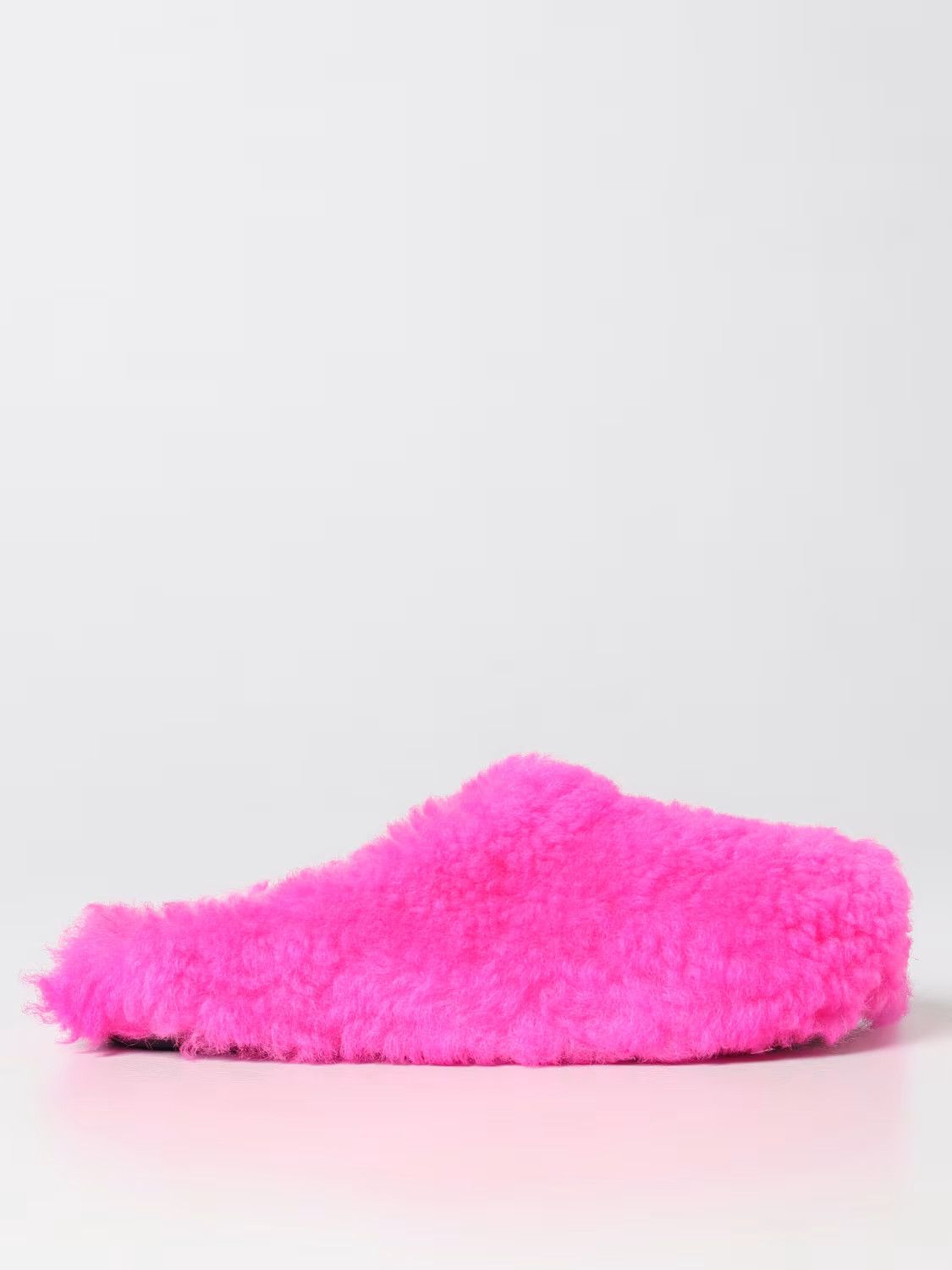 image of Marni O1W1Db10524 Calf Hair Slippers In Pink, Men's (Size 11)