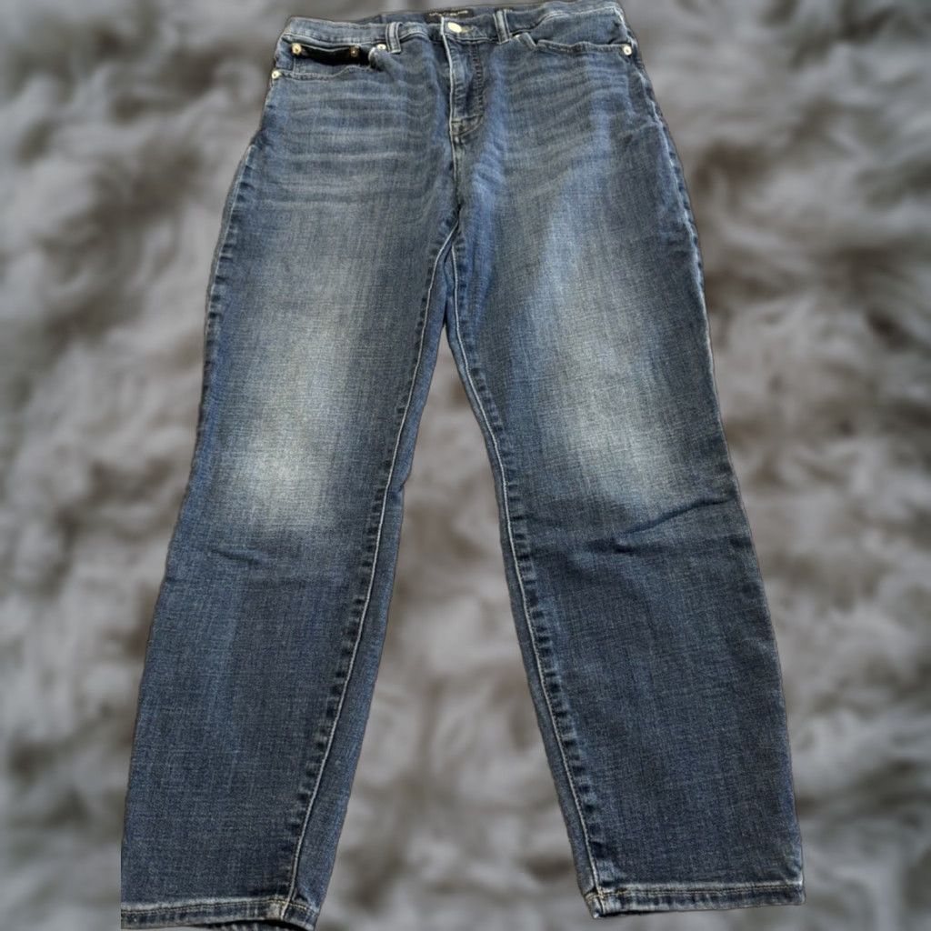 Lucky Brand Lucky Brand Bridgette Skinny Jeans Women's Size 14 Blue Denim 14/32 Ankle - 5-Pocket, Stretch, High Rise, Regular Size Type Jeans Womens Size 36" / US 14 / IT 50 - 1 Thumbnail