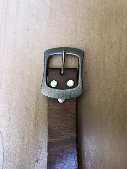 Cowboy Equipment × Leather Vintage Cowboy Fashion Style Leather Buckle Belts Size ONE SIZE - 2 Thumbnail
