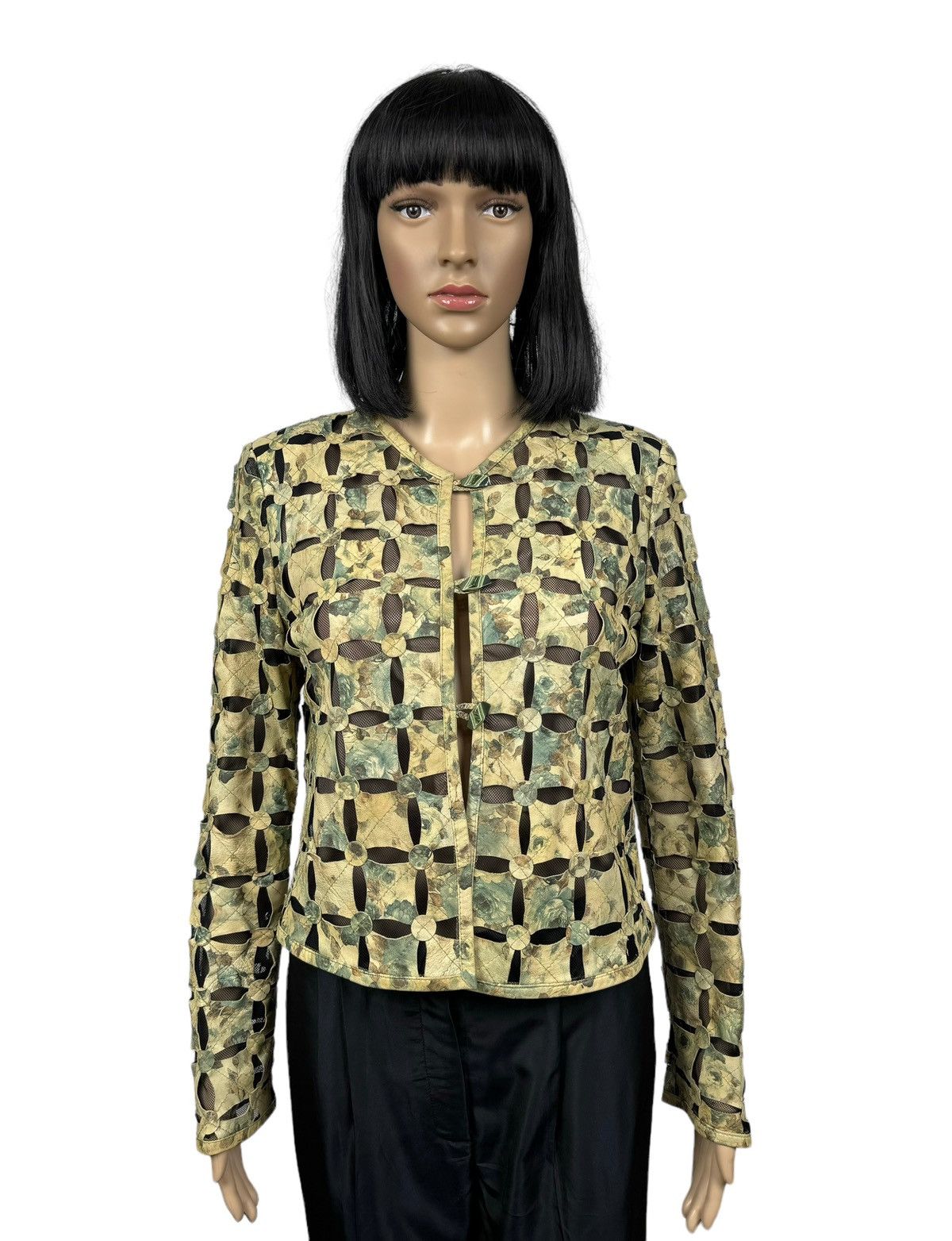 Designer × Genuine Leather Morgana Exclusive Genuine Leather Perforated Jacket size M Size M / US 6-8 / IT 42-44 - 1 Thumbnail