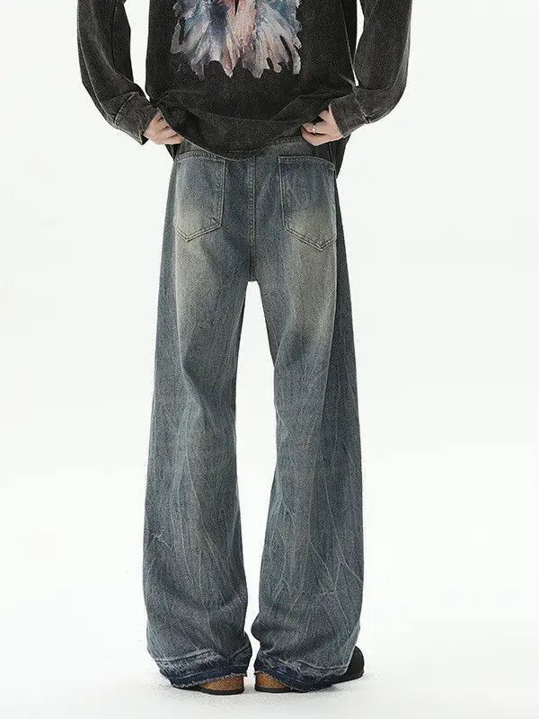 Japanese Brand Retro casual loose straight leg jeans Size US 32 / EU 48 - 4 Thumbnail
