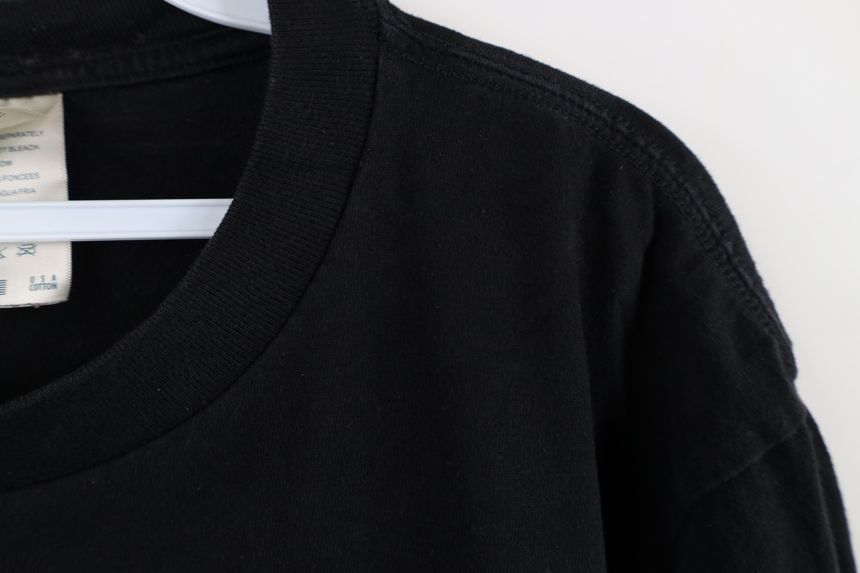 Vintage Vintage 90s Streetwear Heavyweight Cotton T-Shirt Black Size US L / EU 52-54 / 3 - 7 Thumbnail