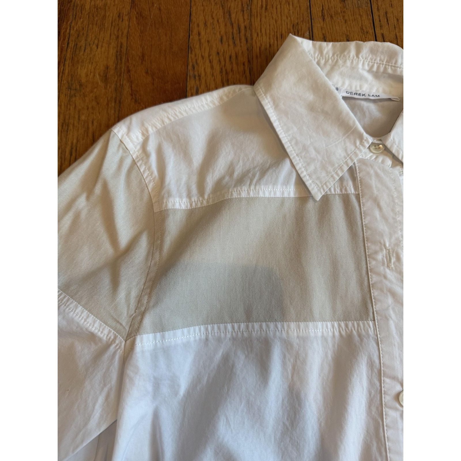 Derek Lam 10 Crosby Derek Lam 10 Crosby Shirt White Button Down Panel Poplin Size S / US 4 / IT 40 - 3 Thumbnail