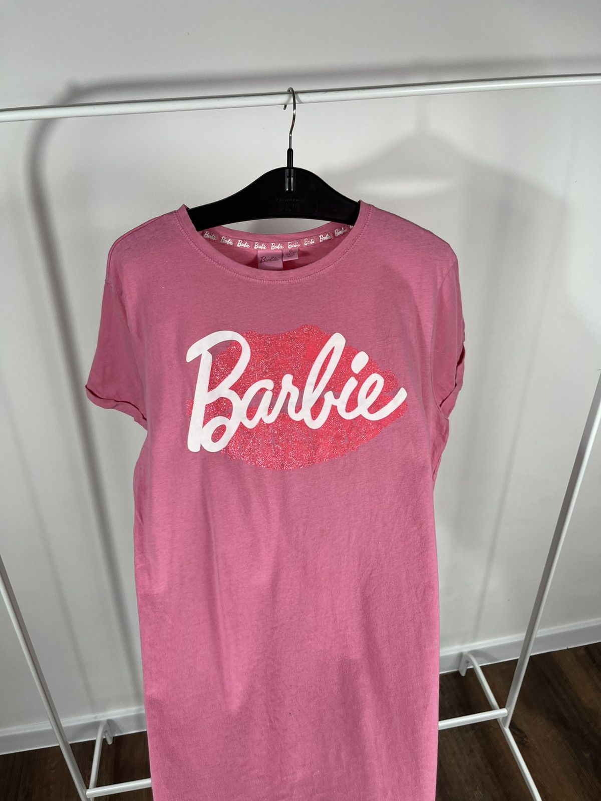 Other Barbie Pink Glitter Lips Logo Graphic T-Shirt Women’s Size L Size L / US 10 / IT 46 - 7 Thumbnail
