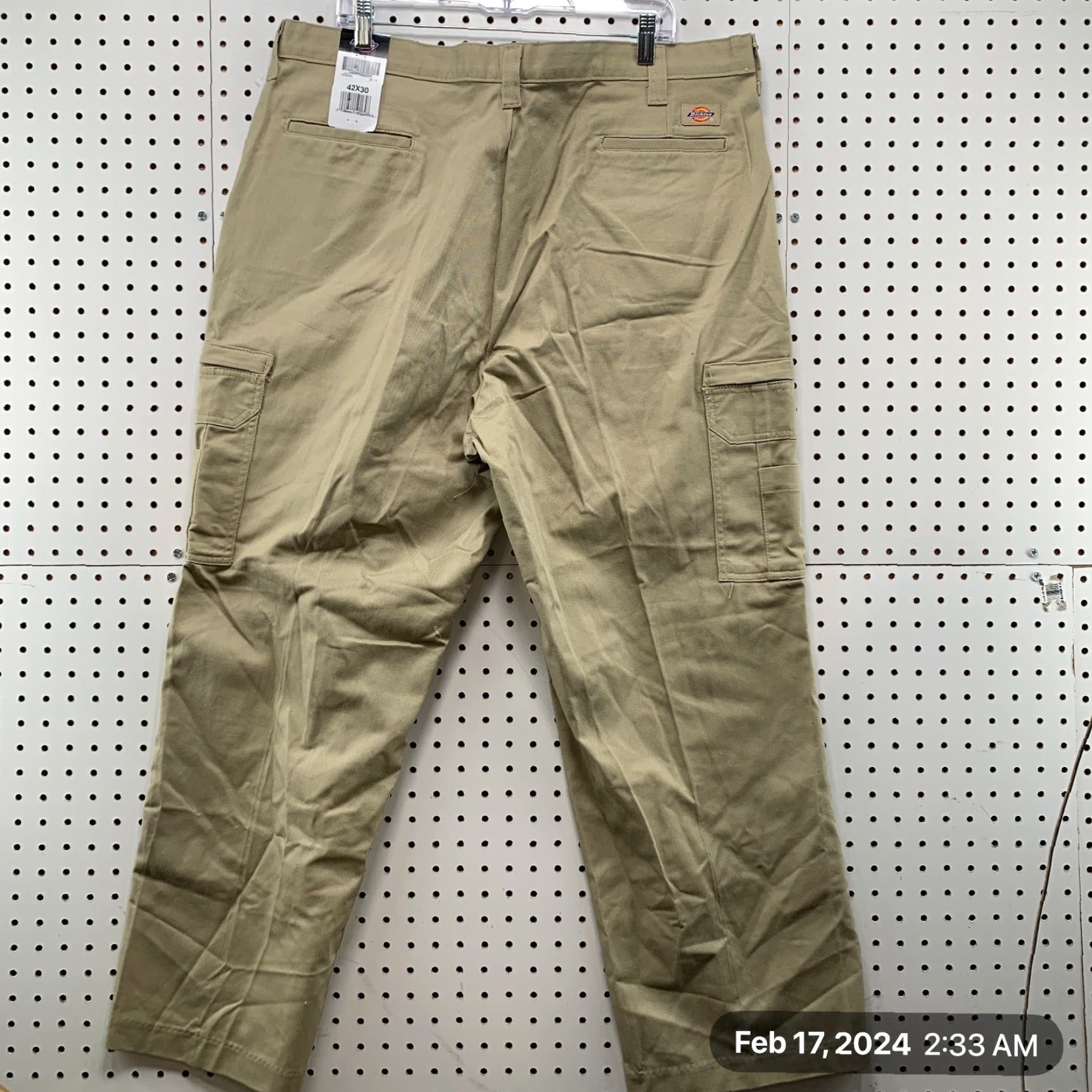 Dickies VINTAGE Dickies Cargo Pants Mens 42x29 Beige Khaki Workwear Canvas Flat Front 29" Inseam Mens Size US 42 / EU 58 - 7 Thumbnail