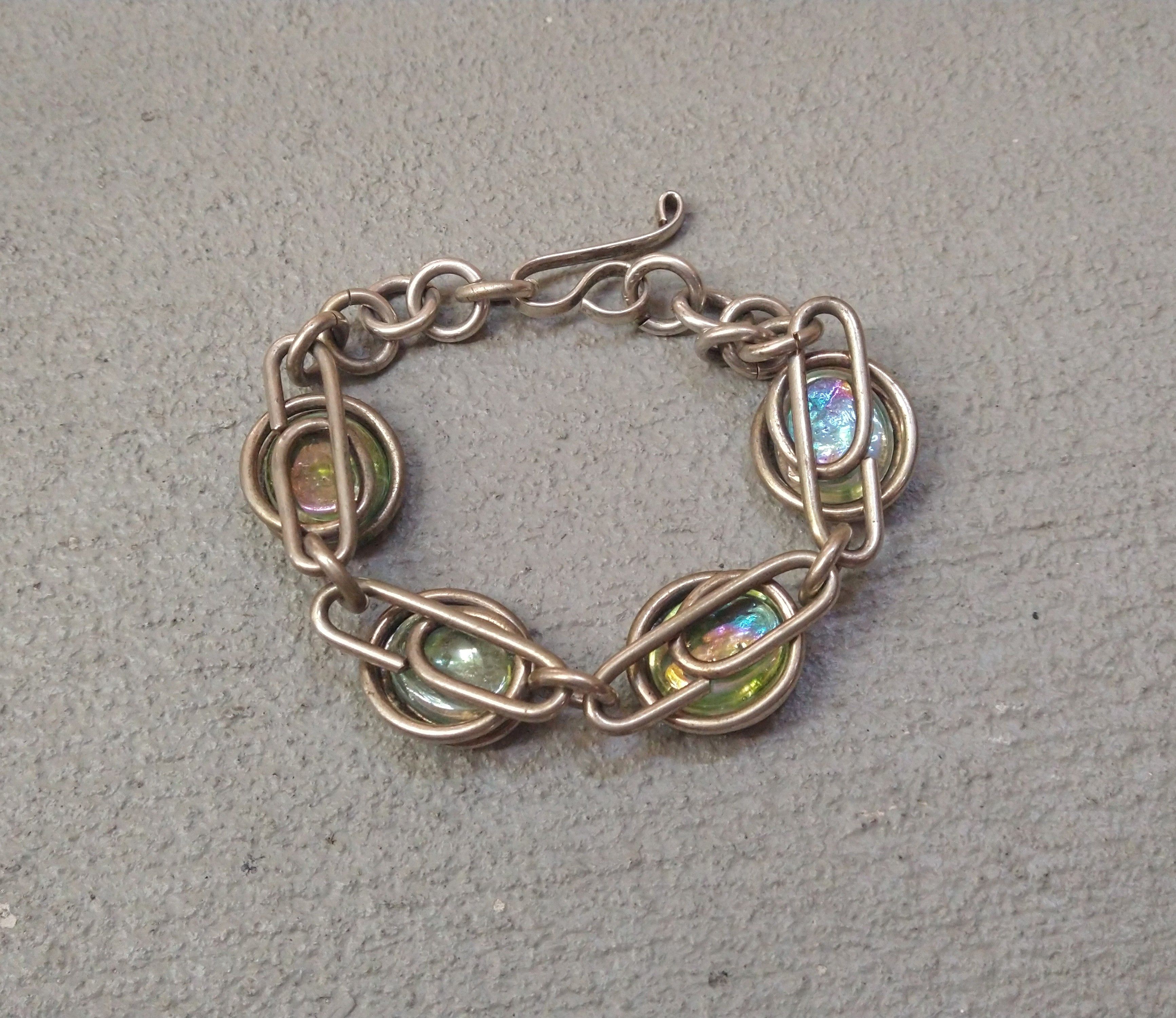 Jewelry × Vintage Vintage Sterling Silver Bracelet 8.25" Marble Modern Size ONE SIZE - 6 Thumbnail
