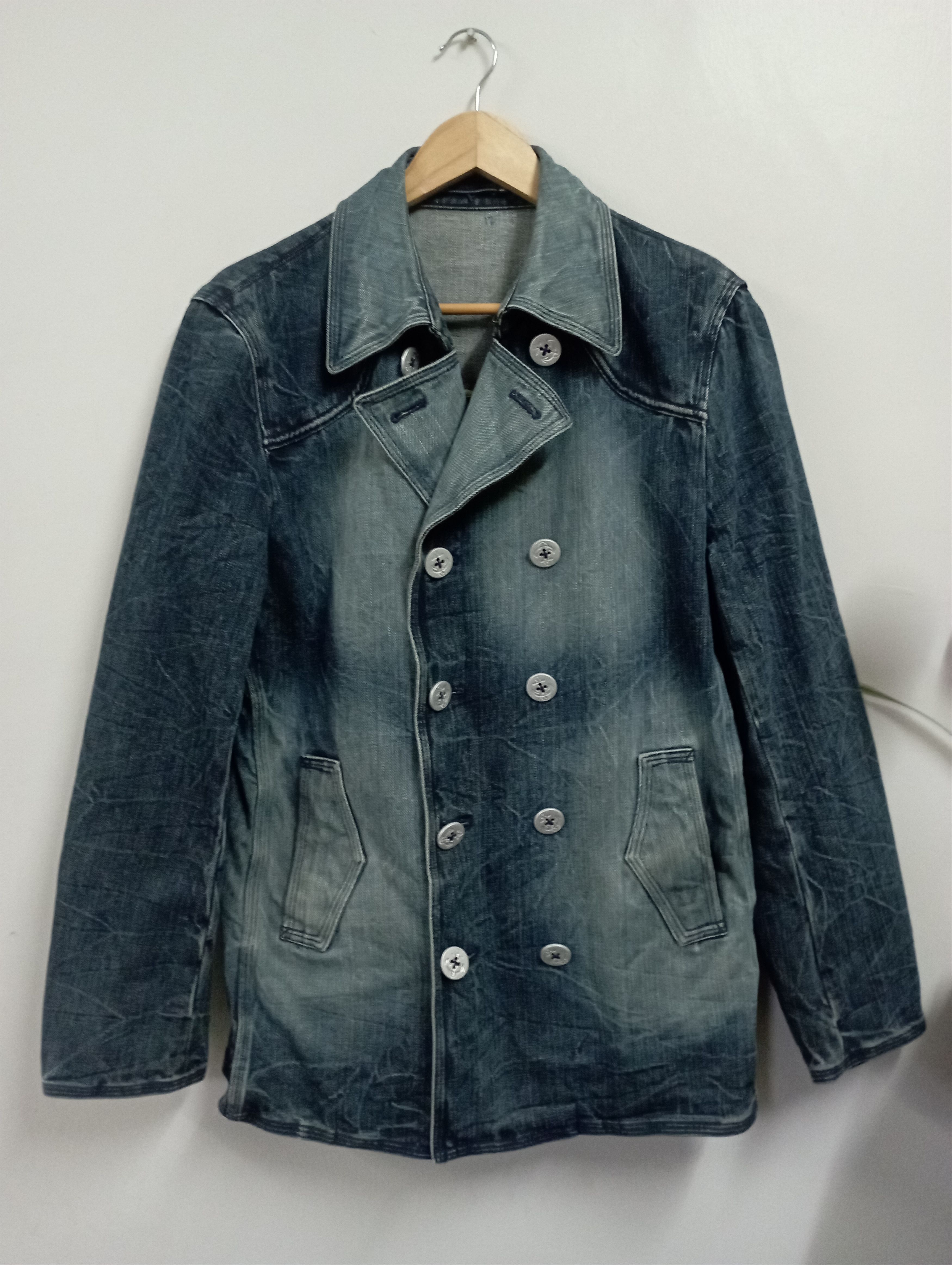 PPFM Vintage Japanese Junmen Lightning Wash Denim Jacket Size US L / EU 52-54 / 3 - 1 Thumbnail