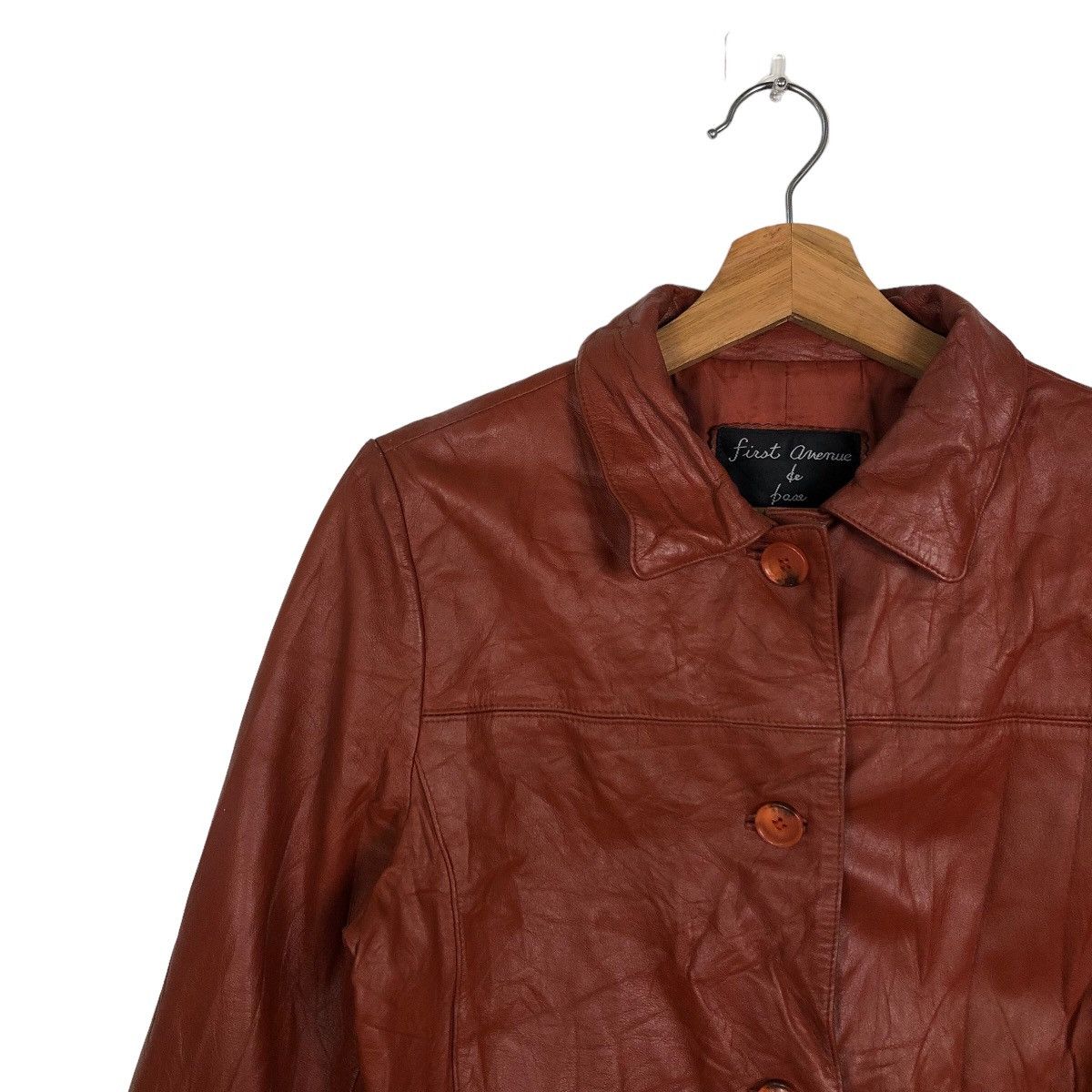 Japanese Brand 🔥VINTAGE LEATHER JACKET FIRST AVENUE DE POUR JAPAN MADE Size US L / EU 52-54 / 3 - 7 Thumbnail