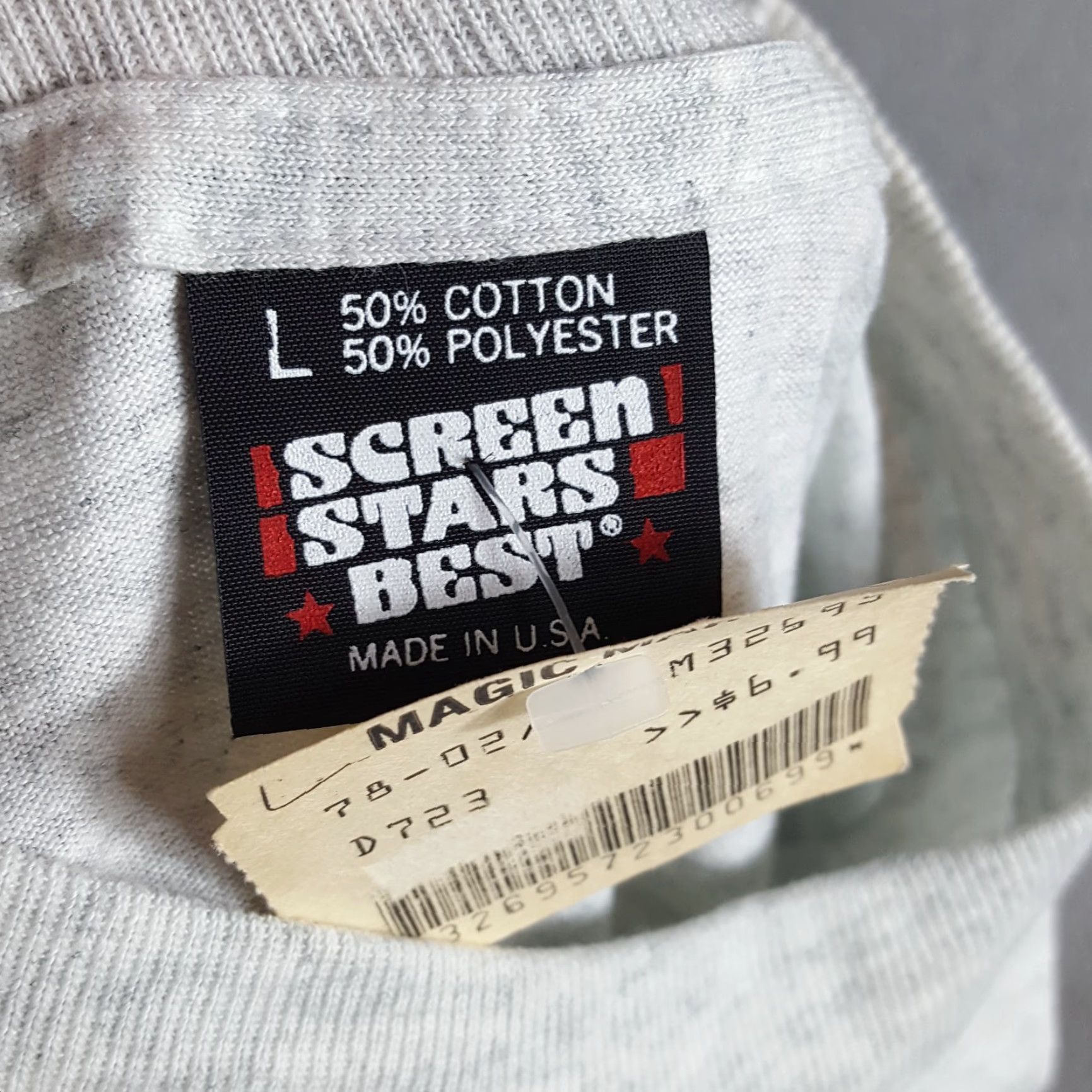 Vintage VINTAGE Desert Storm Military Fighter Jet T Shirt Army Air Force Gray Shirt L Screen Stars Best Mens 90s Military USA Embroidered Logo Size US L / EU 52-54 / 3 - 6 Thumbnail