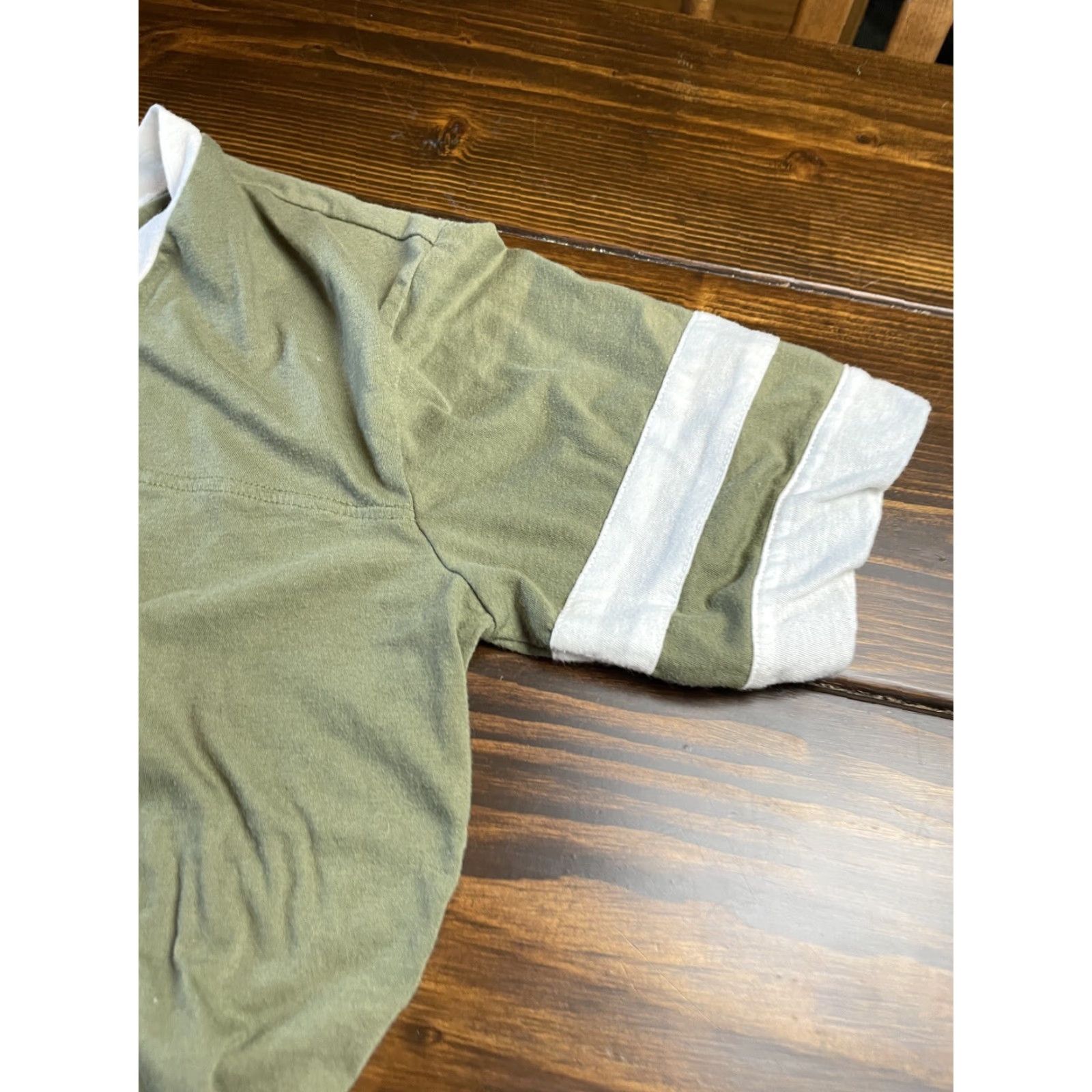 Vintage Just Be.. T-Shirt Women's XL Green White Striped Be Your Best #Selfie Size XL / US 12-14 / IT 48-50 - 6 Thumbnail