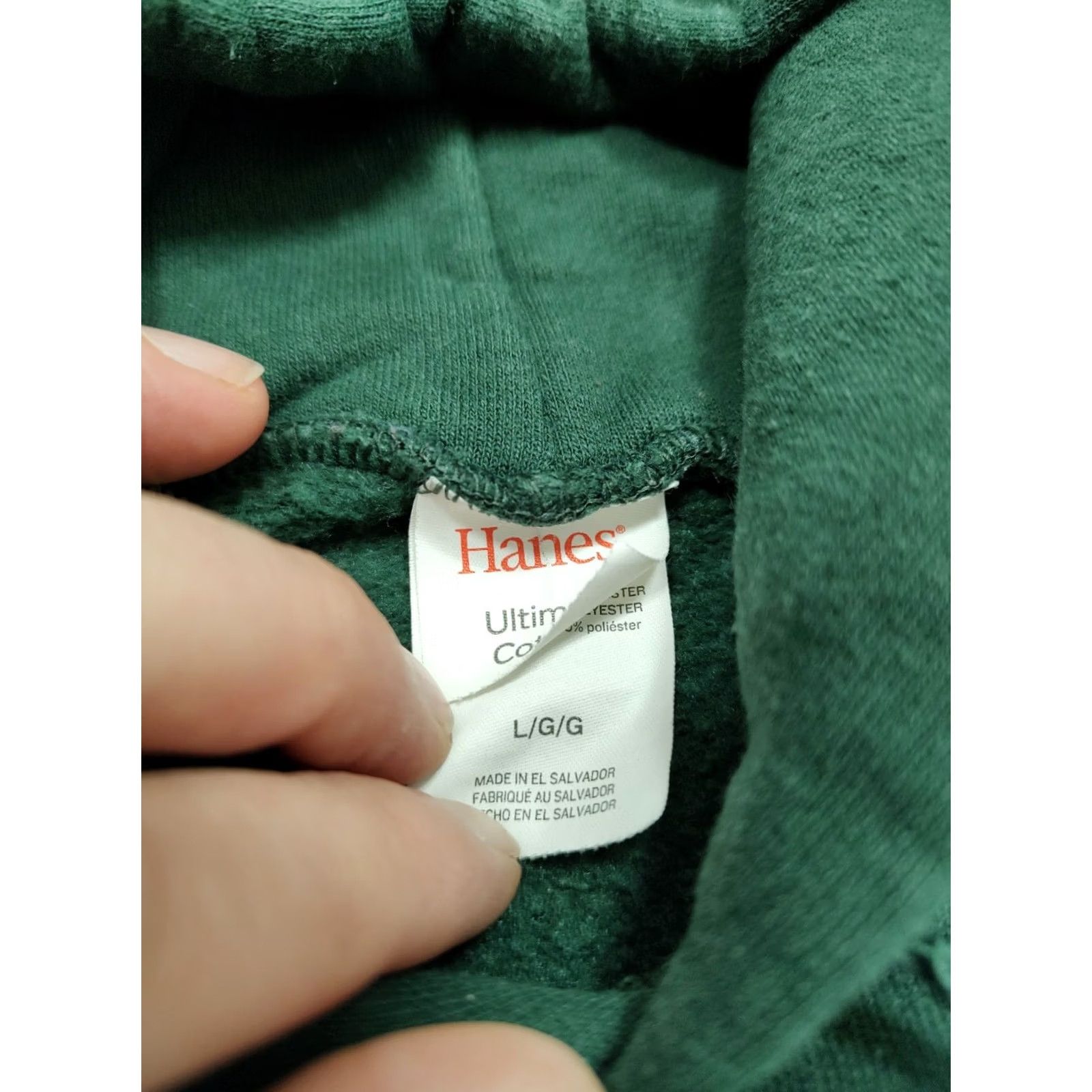 Hanes VINTAGE Hanes Cotton Hoodie Mens L Green USA Pullover Hoodie Classic Fit Shirt? Size US L / EU 52-54 / 3 - 4 Thumbnail