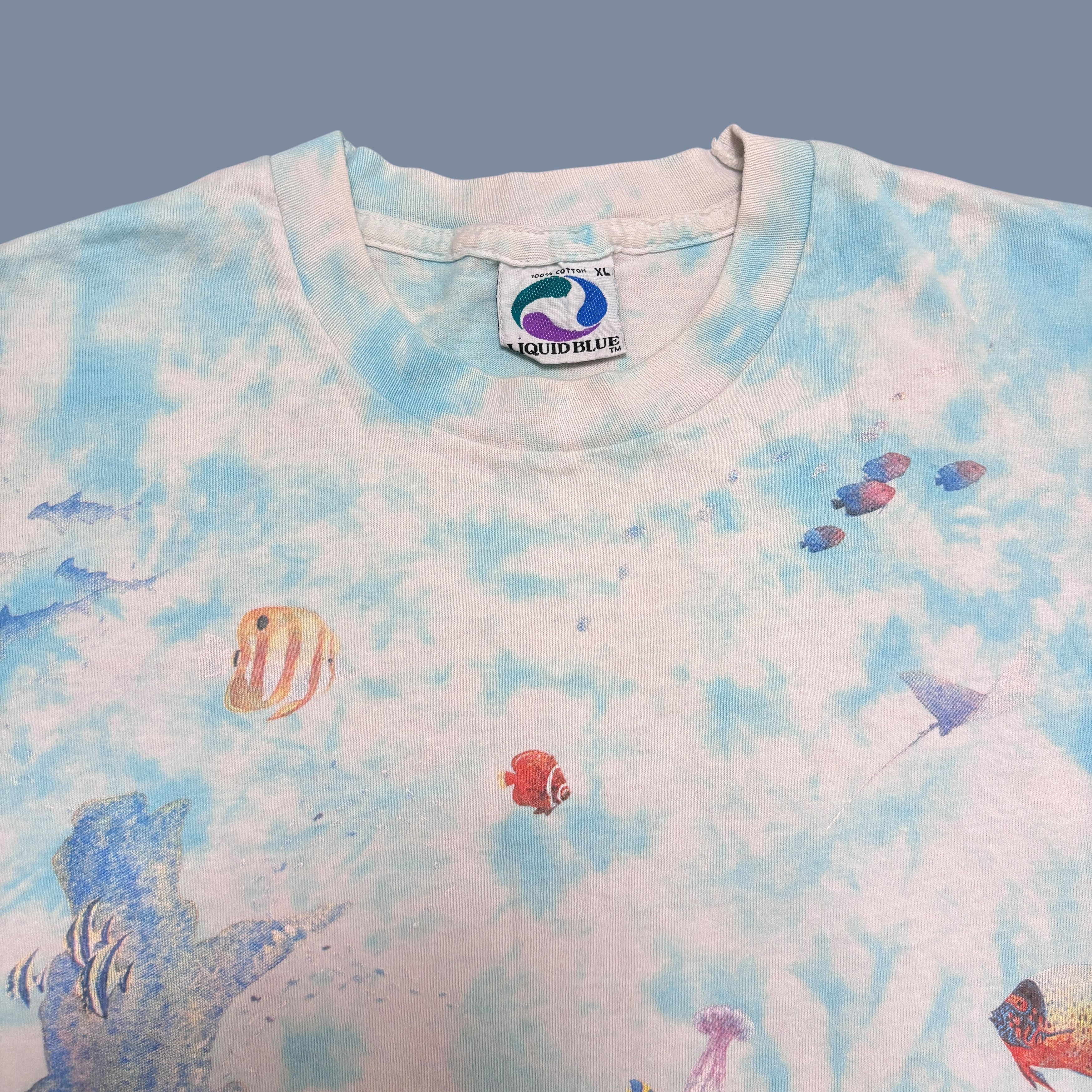 Liquid Blue Vintage Liquid Blue Shirt 90s Single Stitch All Over Print Size US XL / EU 56 / 4 - 6 Thumbnail