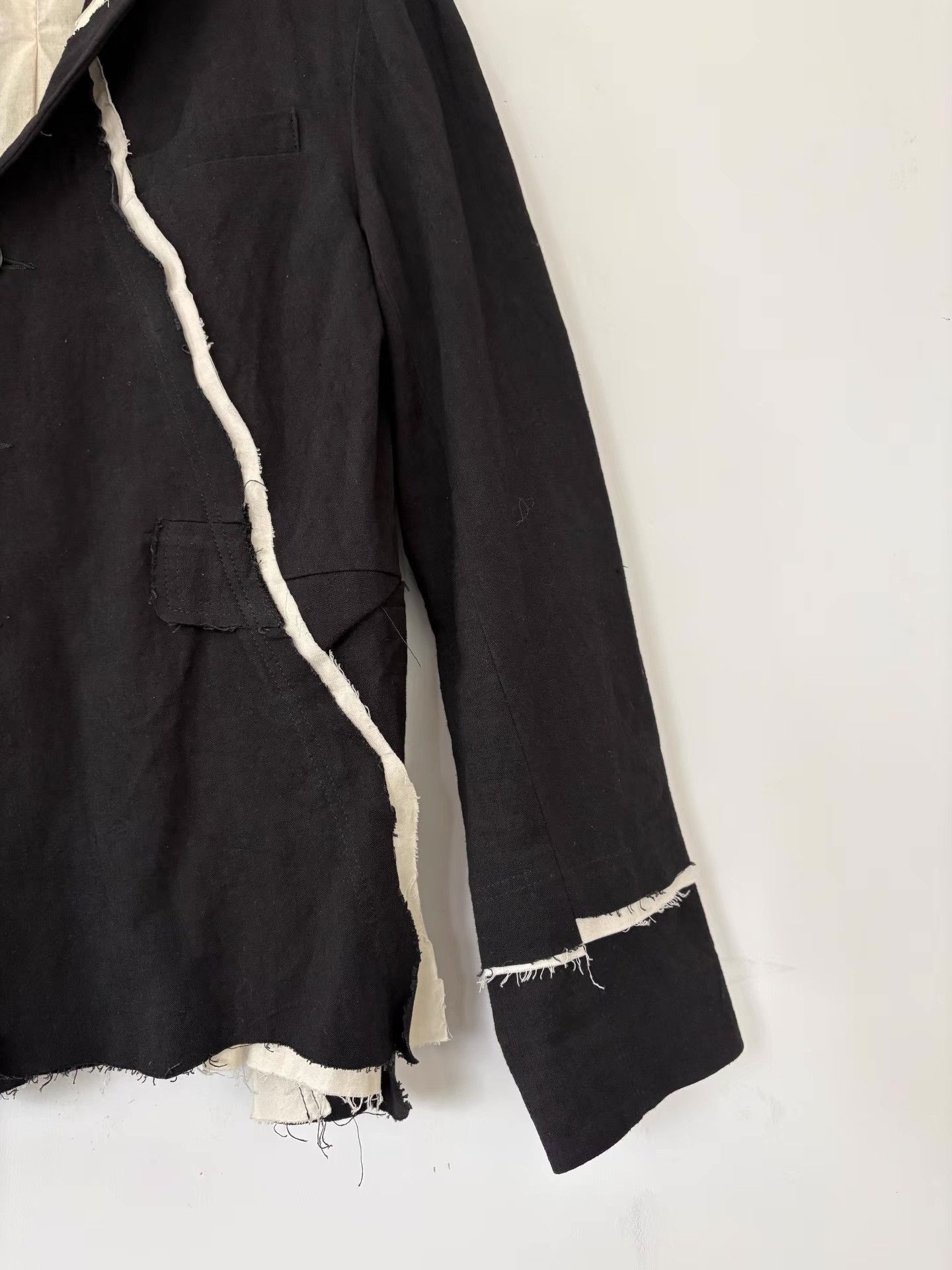 By Walid Black Distressed Button-Front Jacket Size US S / EU 44-46 / 1 - 5 Thumbnail