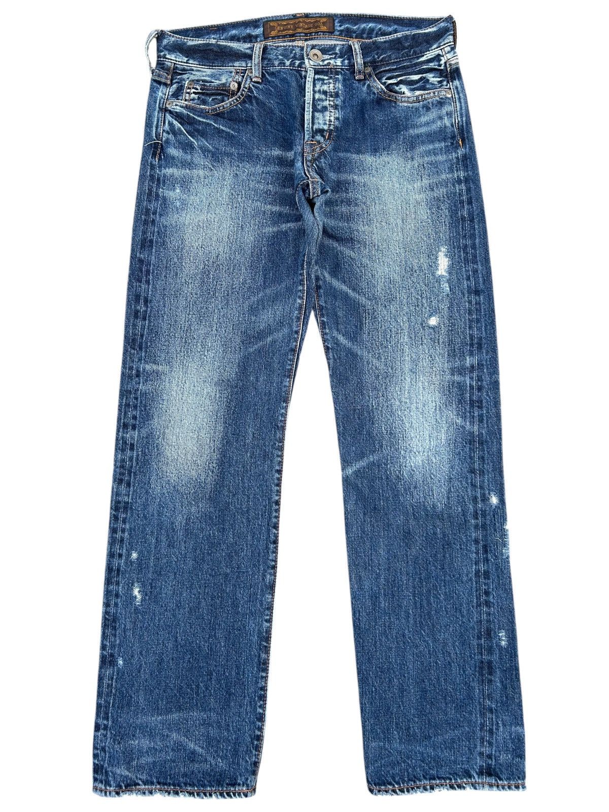 GOA G.O.A Selvedge Japanese Punk Distressed Denim Jeans Size US 31 - 1 Thumbnail