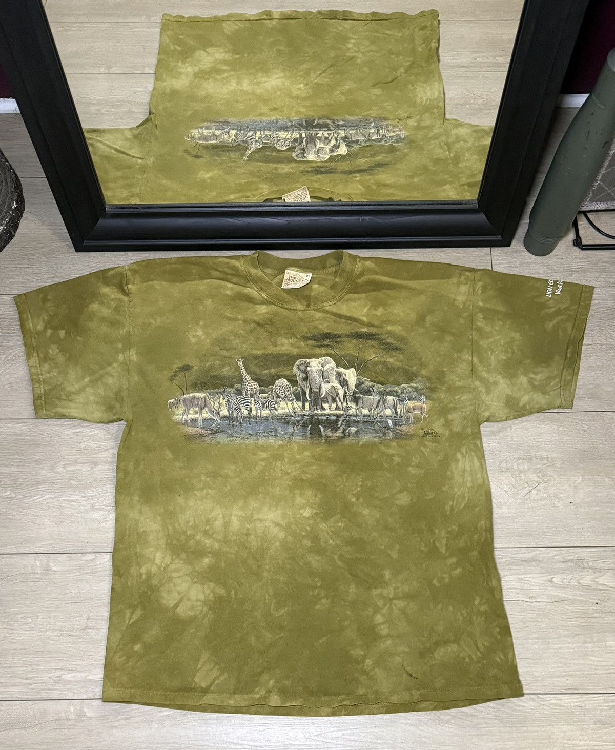 The Mountain Vintage 2000s The Mountain Safari Nature Green Tie Dye Shirt Size US XL / EU 56 / 4 - 1 Thumbnail