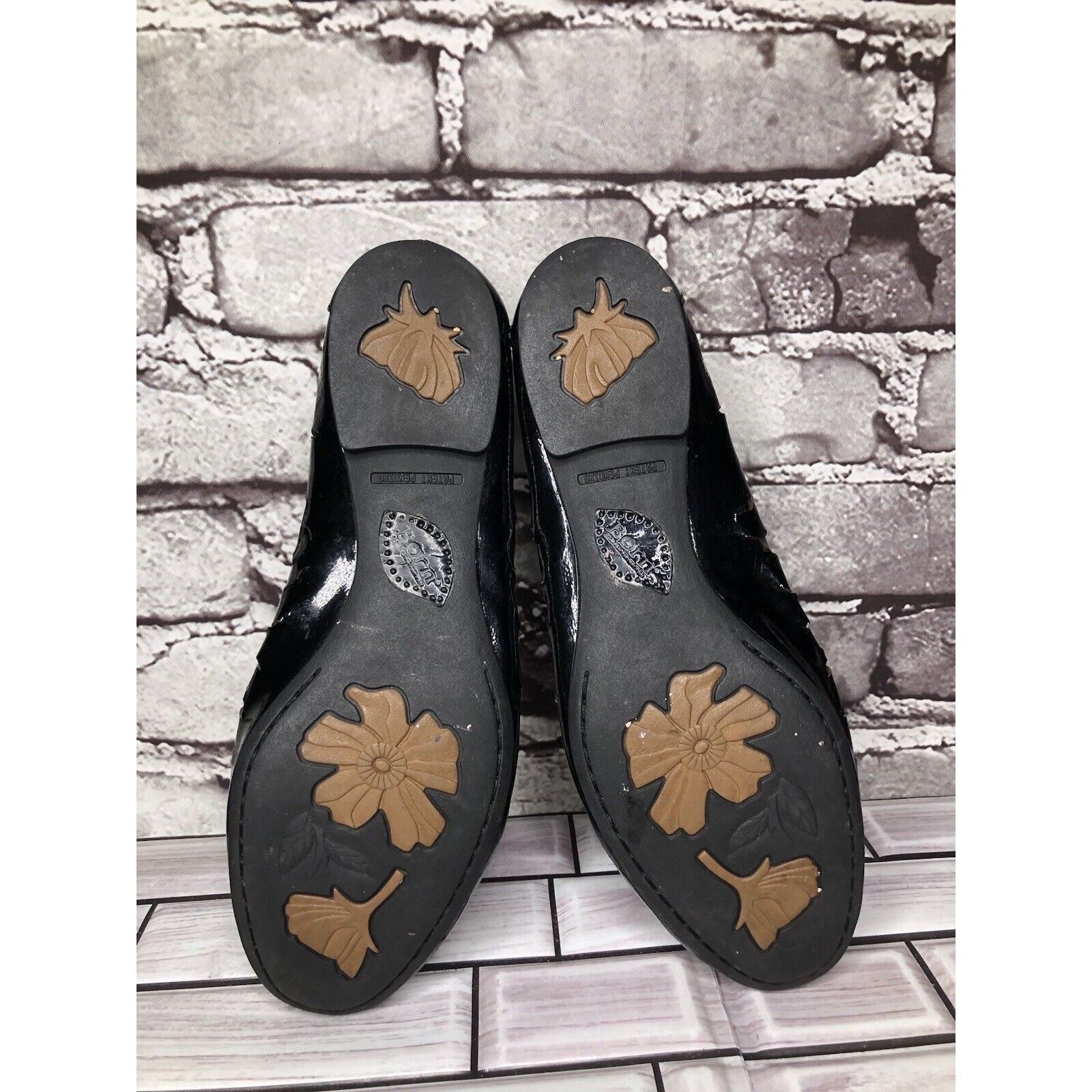 Born Born Black Patent Leather Perforated Ballet Flats Shoes Wome Size US 6 / IT 36 - 14 Thumbnail