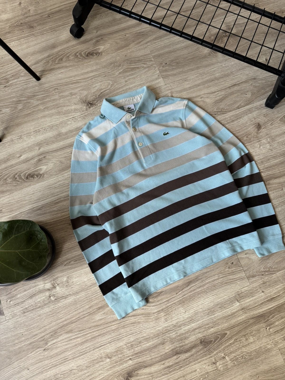 Lacoste Vintage Lacoste Stiped Rugby Long Sleeve Size US M / EU 48-50 / 2 - 2 Thumbnail