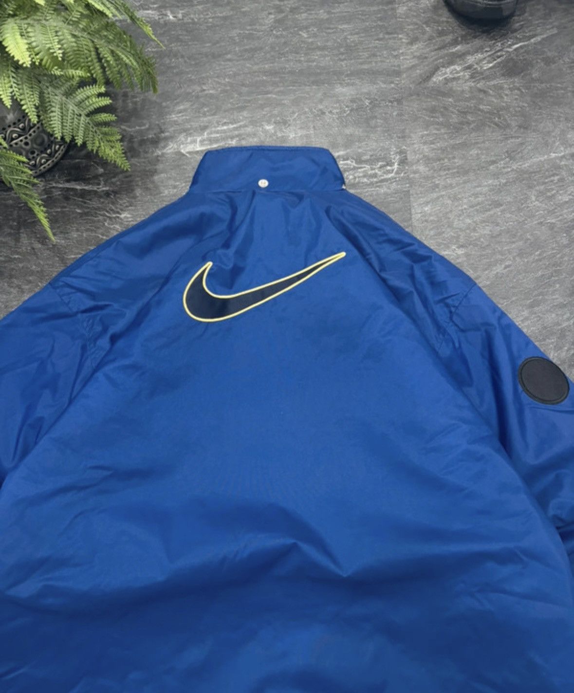 Nike 90s Vintage Double Big Swoosh Logo Oversized Down Jacket Size US M / EU 48-50 / 2 - 4 Thumbnail