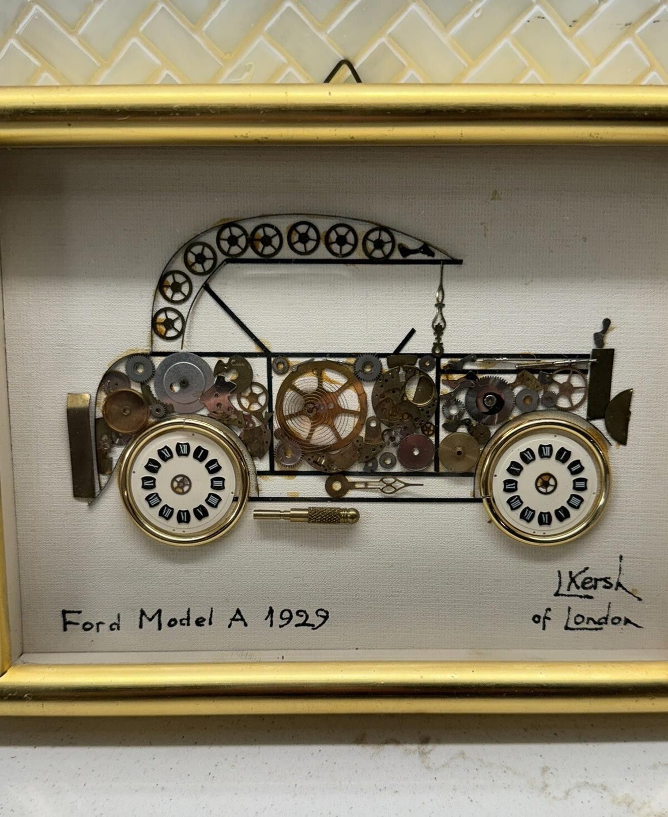 Designer Ford Model A 1929 L'kersh Horological Collage England 1975 Size ONE SIZE - 2 Thumbnail