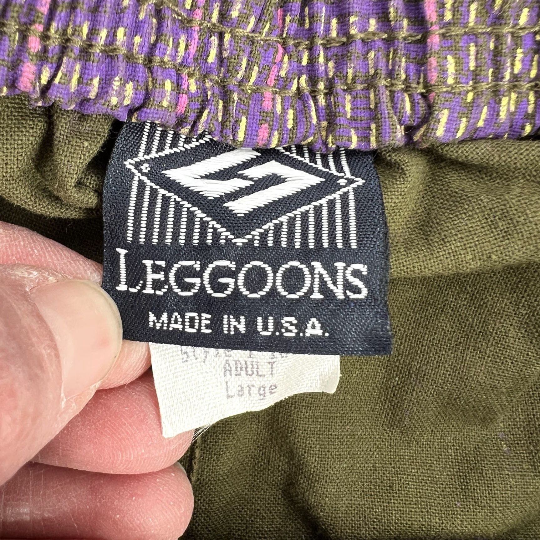 Vintage VINTAGE Leggoons Pants Purple Loose 31in Inseam Large Regular Elastic Waist Womens 1990s USA Size 36" / US 14 / IT 50 - 5 Thumbnail