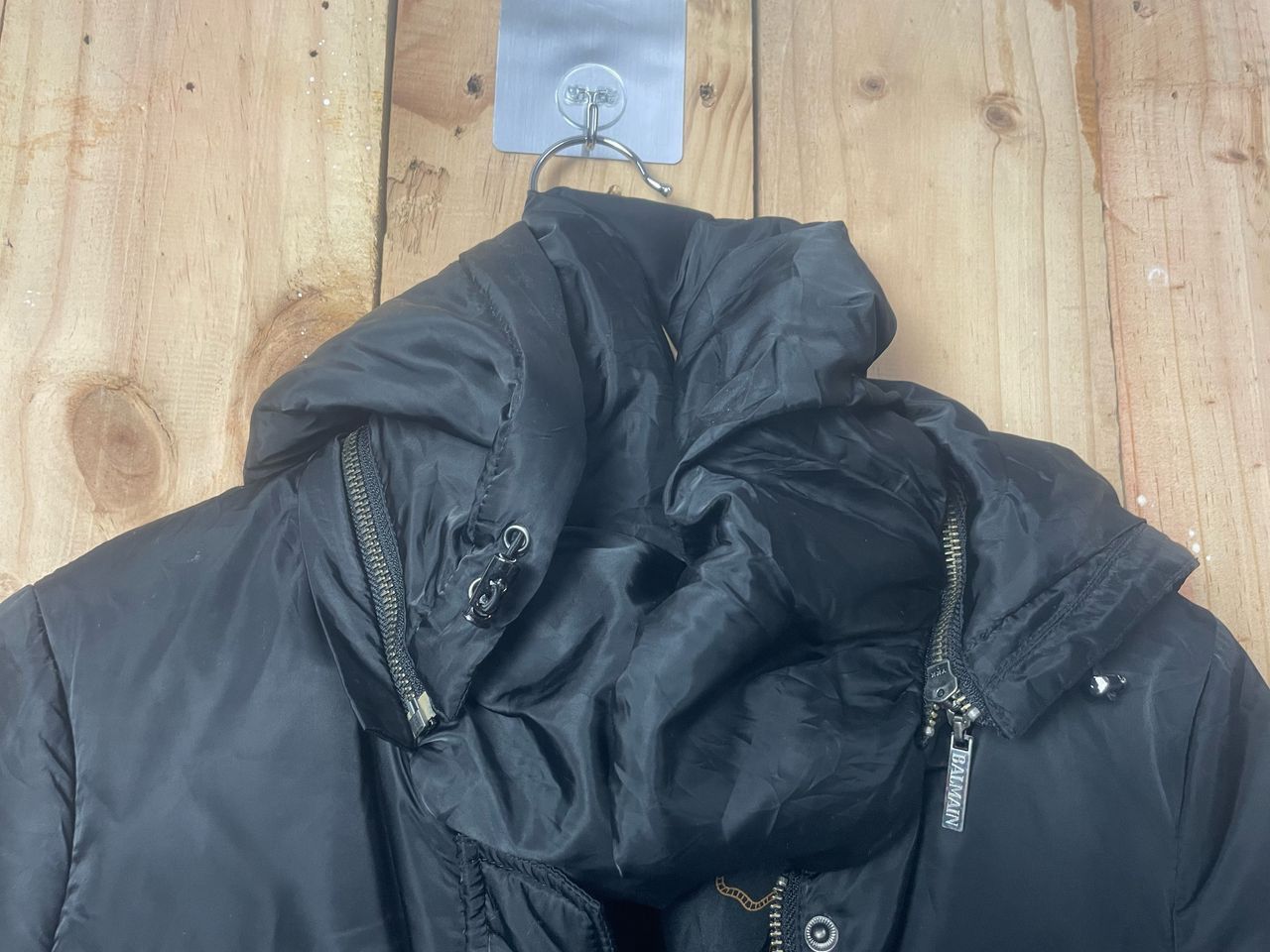 Balmain × Vintage Vintage Balmain Down Jacket Hoodie Size L / US 10 / IT 46 - 22 Thumbnail