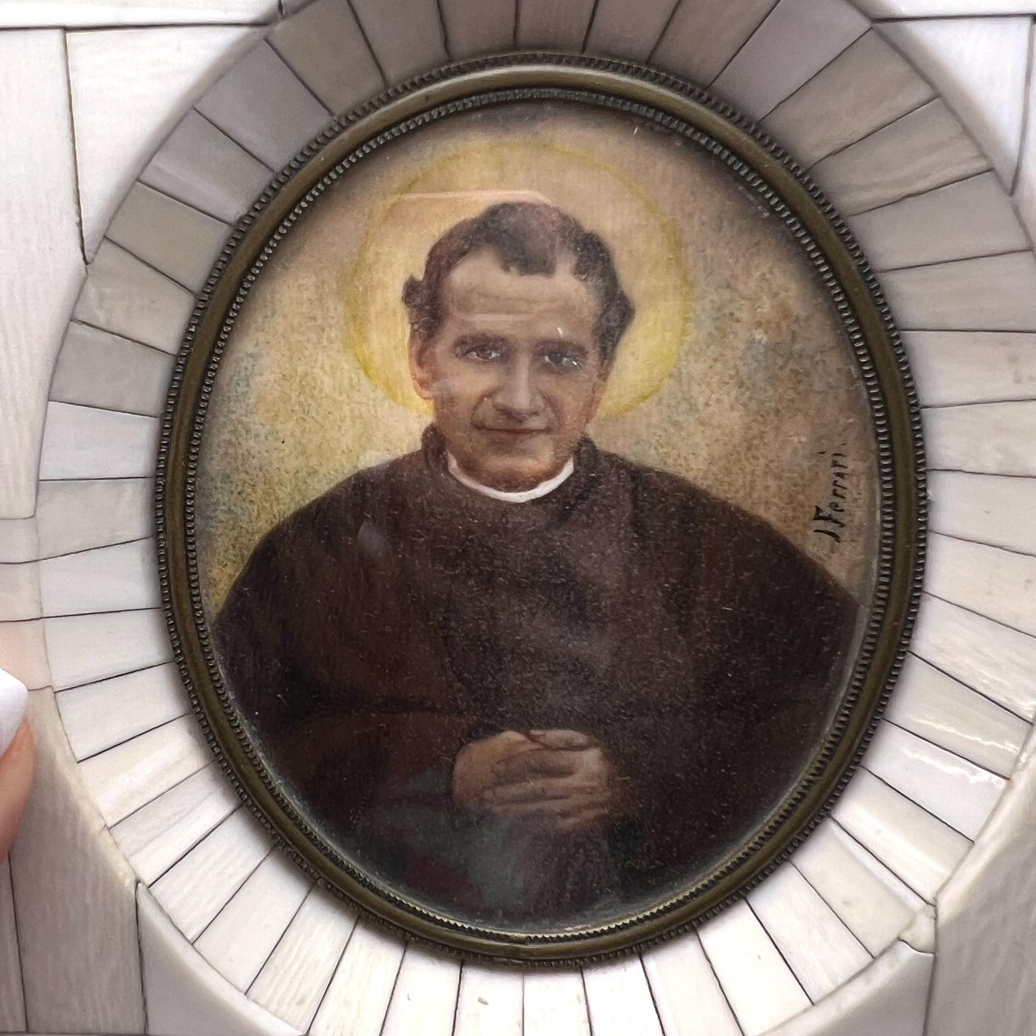 Vintage 1890 Antique Cristian Hand-Painted Icon St. John Giovanni Size ONE SIZE - 2 Thumbnail