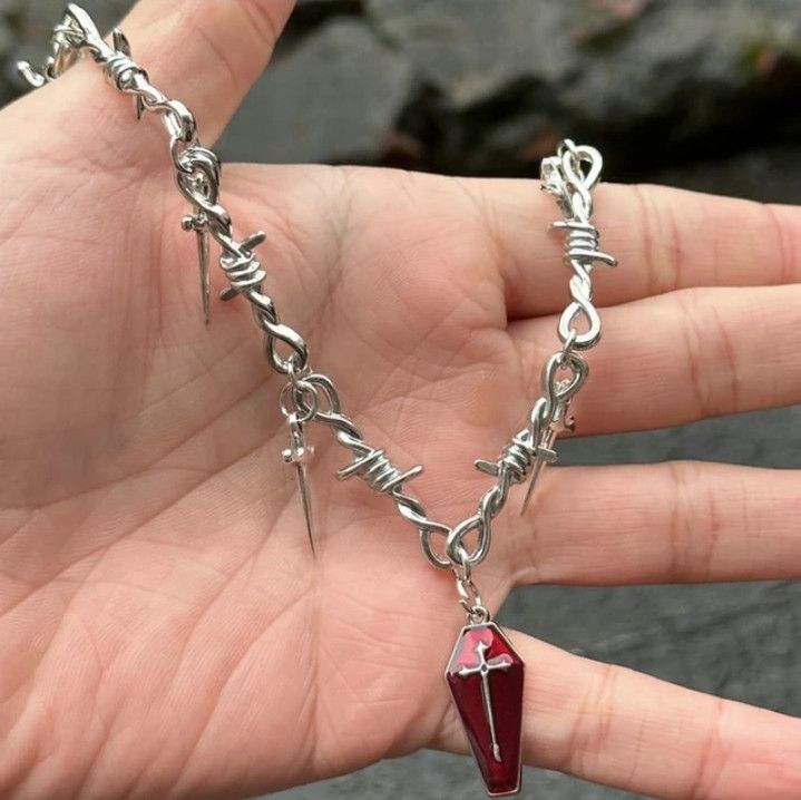 Jewelry × Vintage Gothic Vampire Cross Pendant Necklaces Size ONE SIZE - 4 Thumbnail
