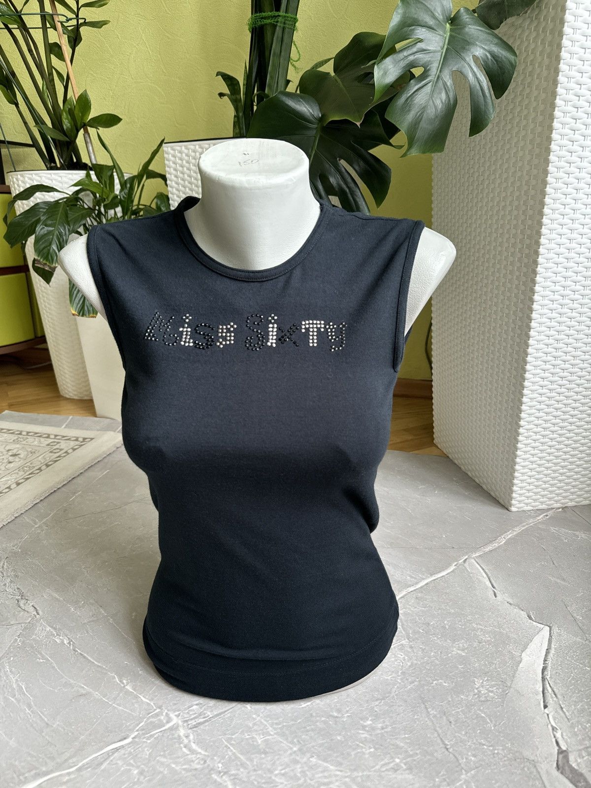 Miss Sixty Vintage Miss Sixty Studded Rhinestones Logo Crop Top Y2K Size S / US 4 / IT 40 - 3 Thumbnail