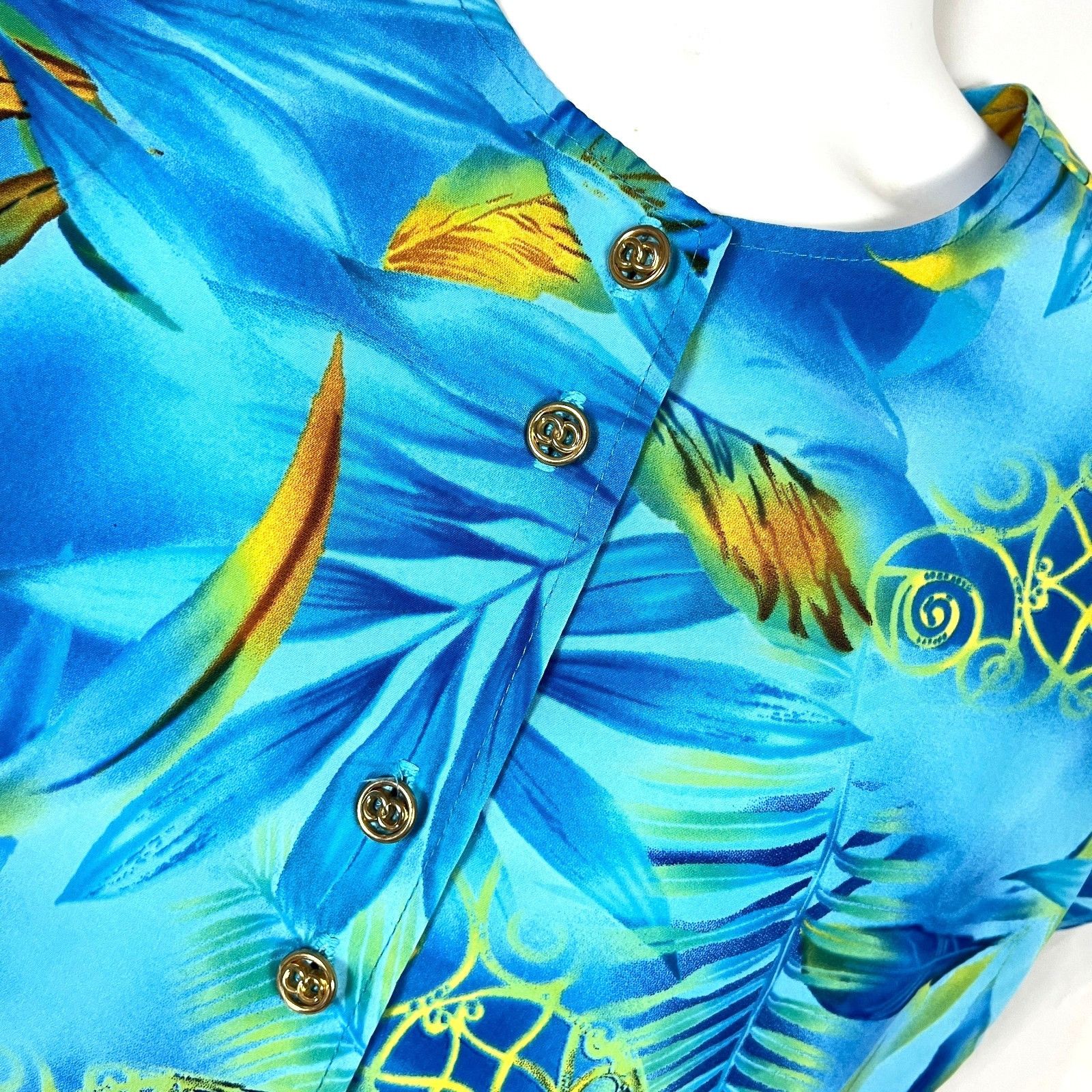 Other Maggie Sweet Garden Gates Womens Vtg Tropical Blouse size Sm Size S / US 4 / IT 40 - 5 Thumbnail