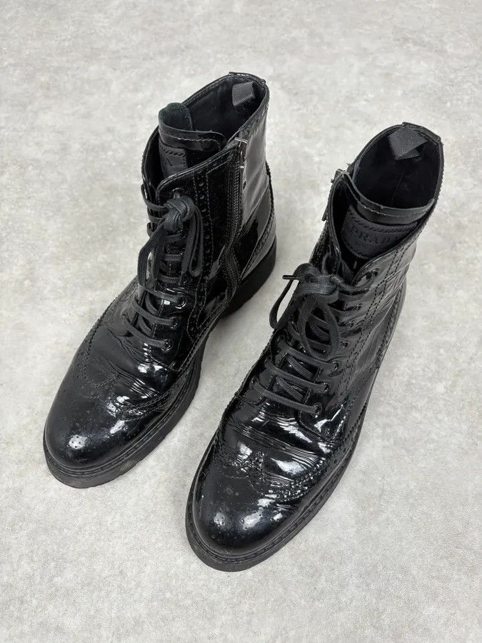 Prada 2000s Prada Black Satin Leather Classy Boots Size US 9 / EU 42 - 3 Thumbnail