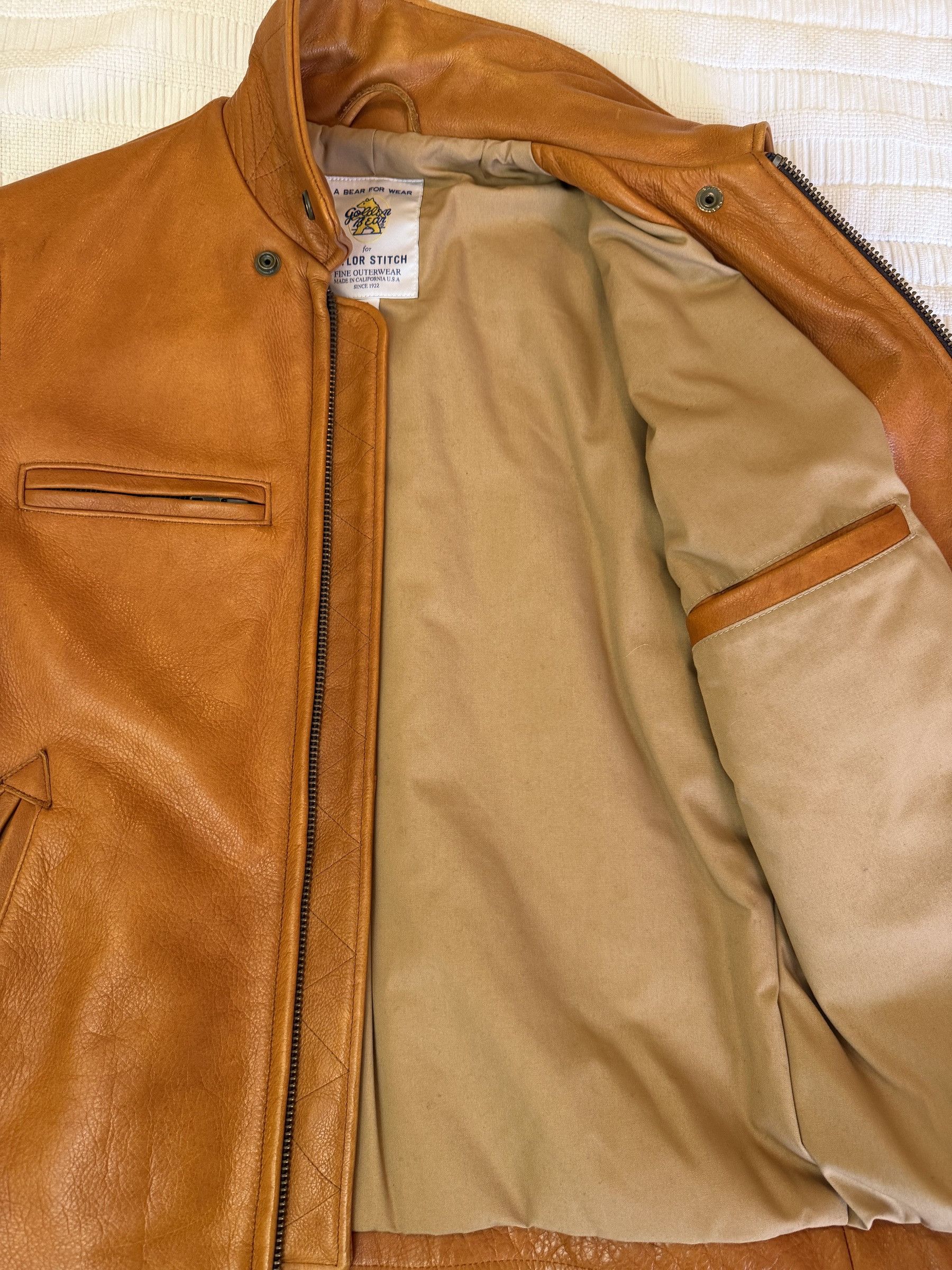 Taylor Stitch The Moto Jacket in Whiskey Steerhide Size US S / EU 44-46 / 1 - 4 Thumbnail