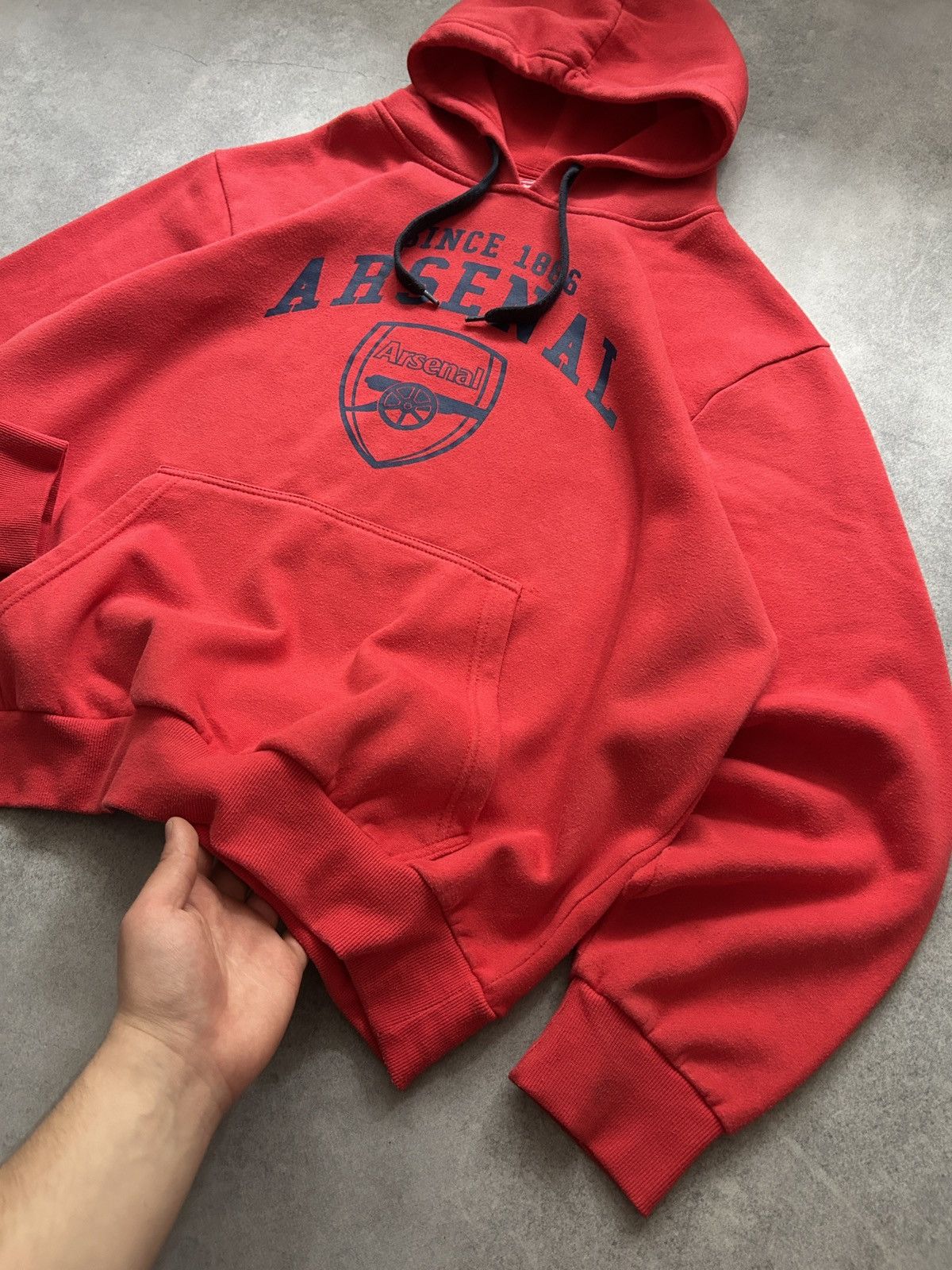 Vintage Vintage Arsenal Big logo baggy red hoodies mens y2k Size US XL / EU 56 / 4 - 2 Thumbnail