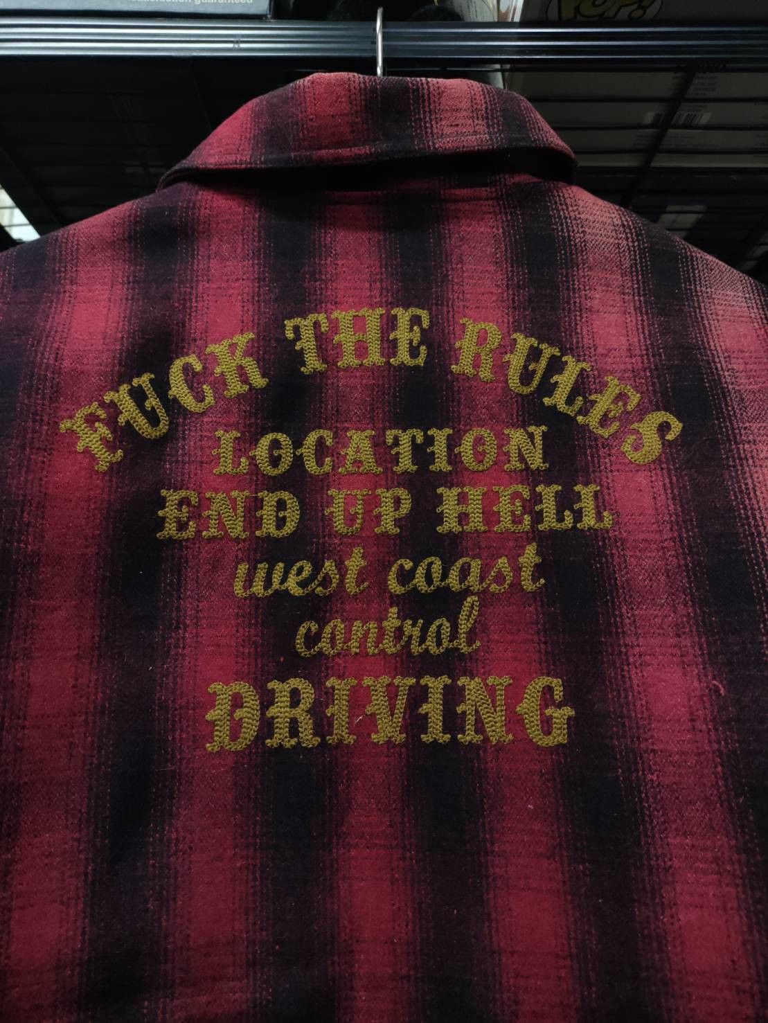 Japanese Brand Vtg Thanal Standard " Fuck The Rules " Leathers Wool Jacket Size US M / EU 48-50 / 2 - 1 Thumbnail