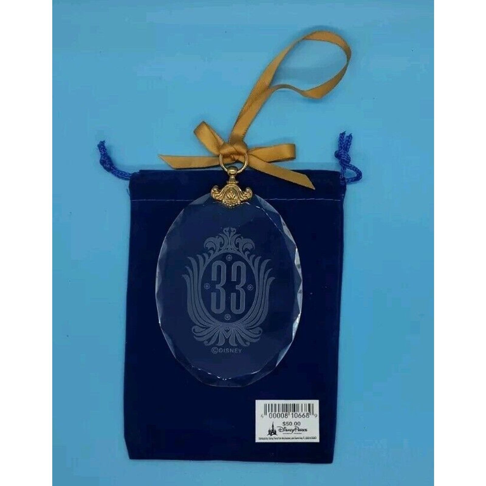 Disney Rare Disney Club 33 Crystal Ornament, 2013 Exclusive Design Size ONE SIZE - 4 Thumbnail