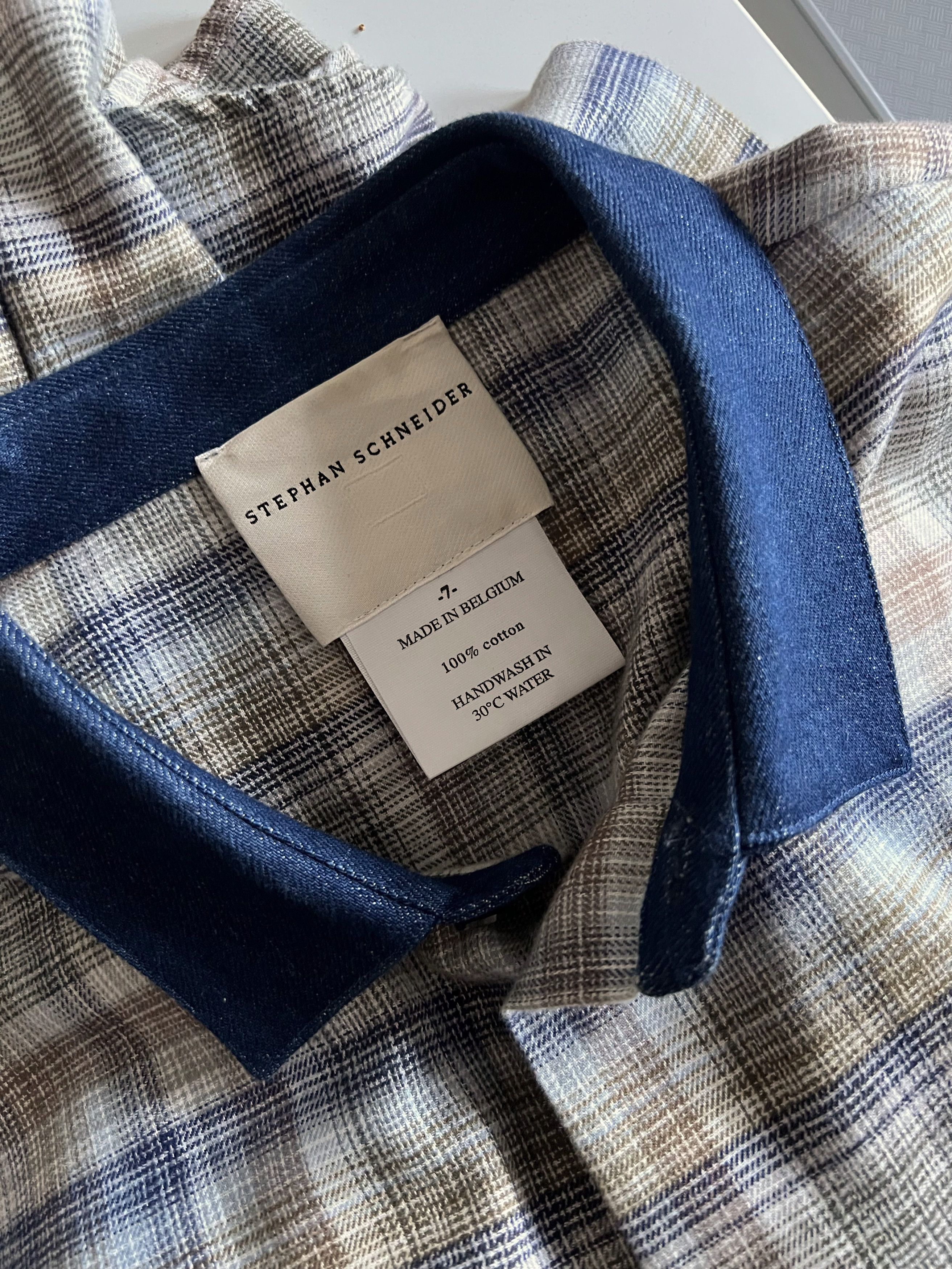 Stephan Schneider Stephan Schneider Plaid Shirt Denim Collar Size 7 L Size US L / EU 52-54 / 3 - 7 Thumbnail