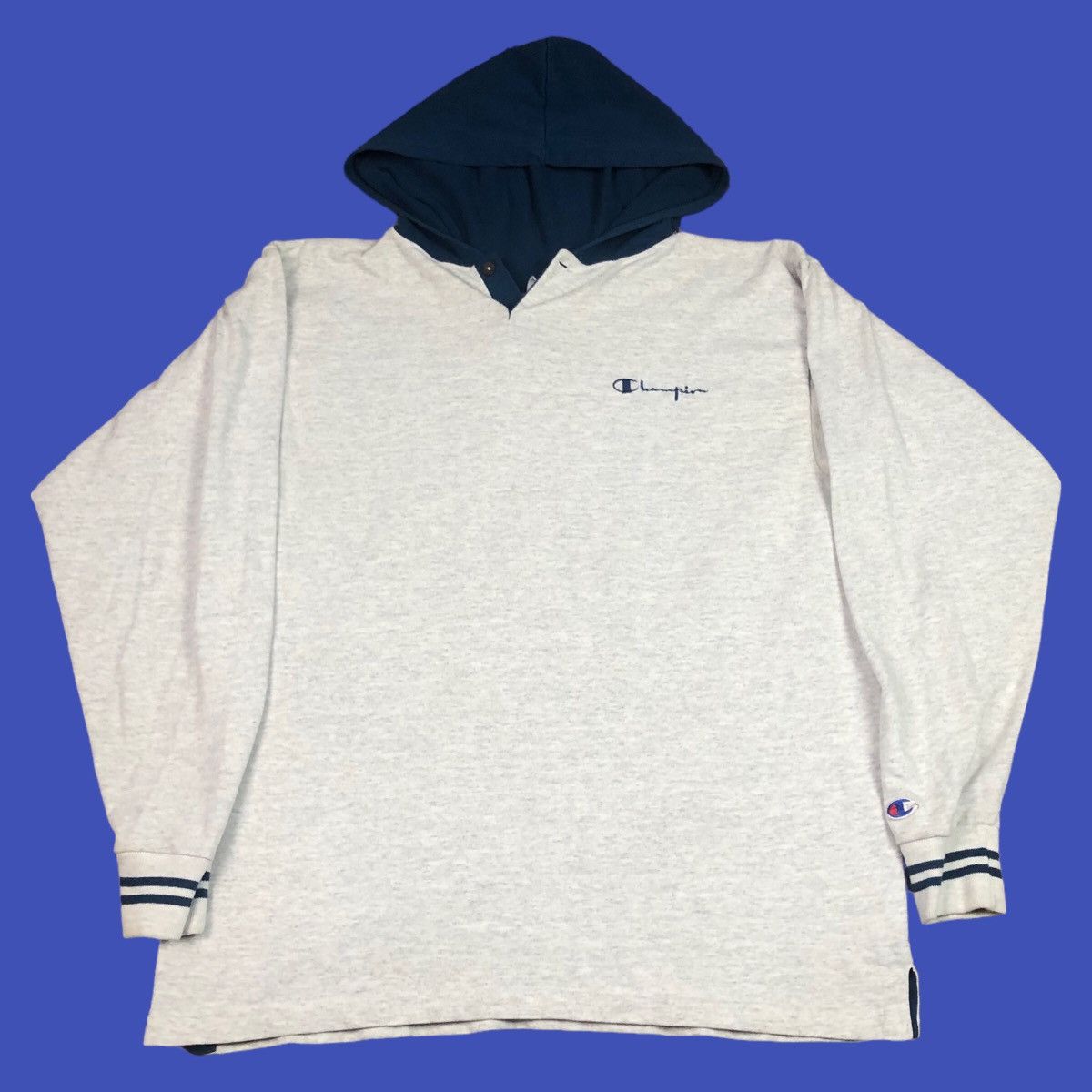 Champion × Vintage Vintage 90s Champion Embroidered Logo Hoodie Sweatshirt L Size US M / EU 48-50 / 2 - 1 Thumbnail