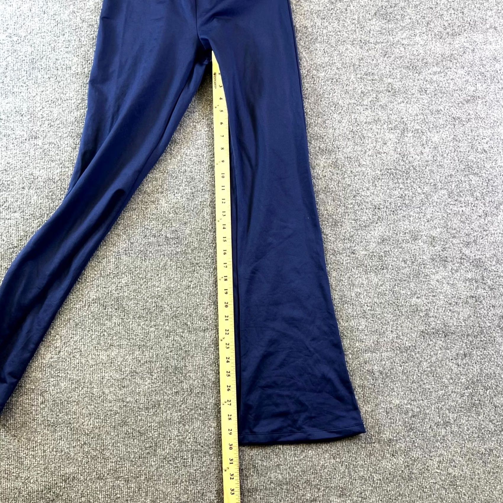 Pinko Pink Leggings Womens Medium Navy Blue High-Waist Flared Leg Yoga Gym Wear Size 32" / US 10 / IT 46 - 4 Thumbnail