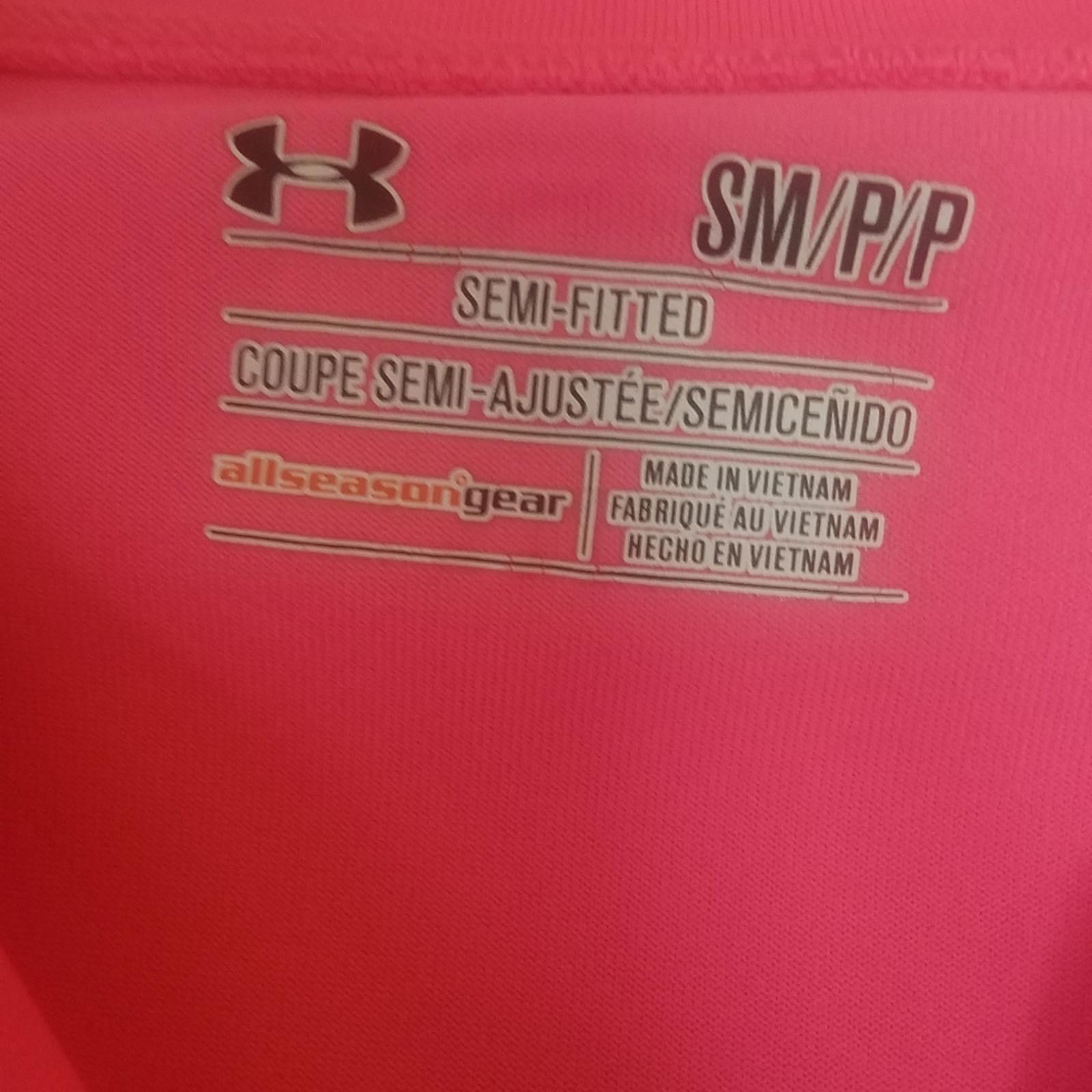 Under Armour Under Armour Pink Semi Fitted Half-Zip Pullover Small Size S / US 4 / IT 40 - 3 Thumbnail