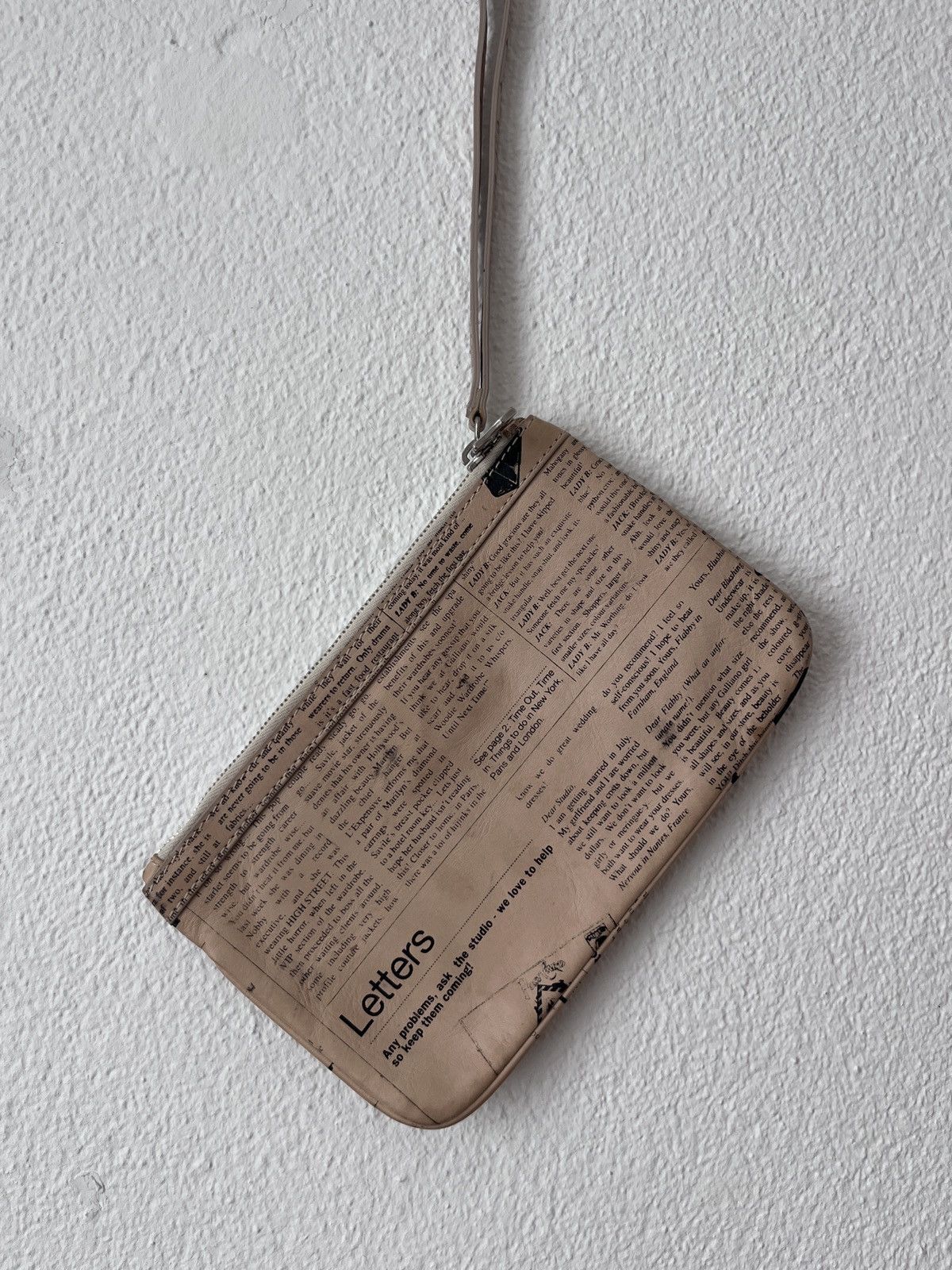 John Galliano Archive John Galliano "Gazette" Newspaper Print Wristlet Size ONE SIZE - 8 Thumbnail