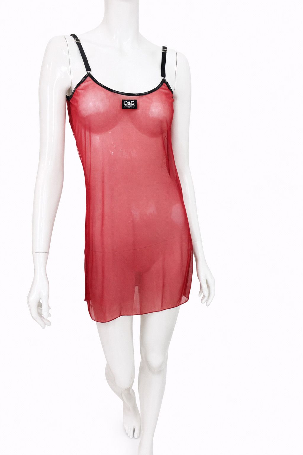 Dolce & Gabbana D&G Dolce & Gabbana Sheer Mesh Slip Transparent Mini Dress Size M / US 6-8 / IT 42-44 - 1 Thumbnail