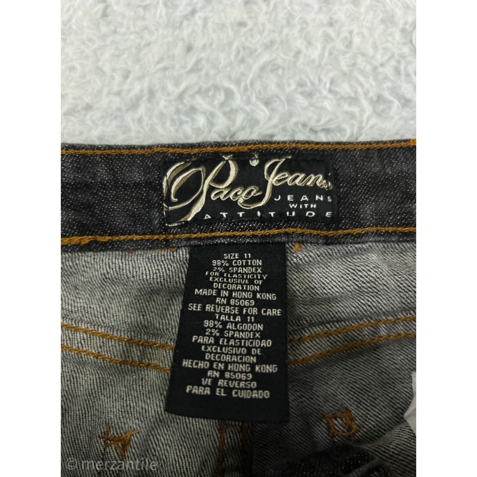 Vintage VINTAGE PACO Women's Jeans Pants Bootcut Slim Fit 11 Black Denim Cotton Blend Retro 90s Womens Size 32" / US 10 / IT 46 - 4 Thumbnail
