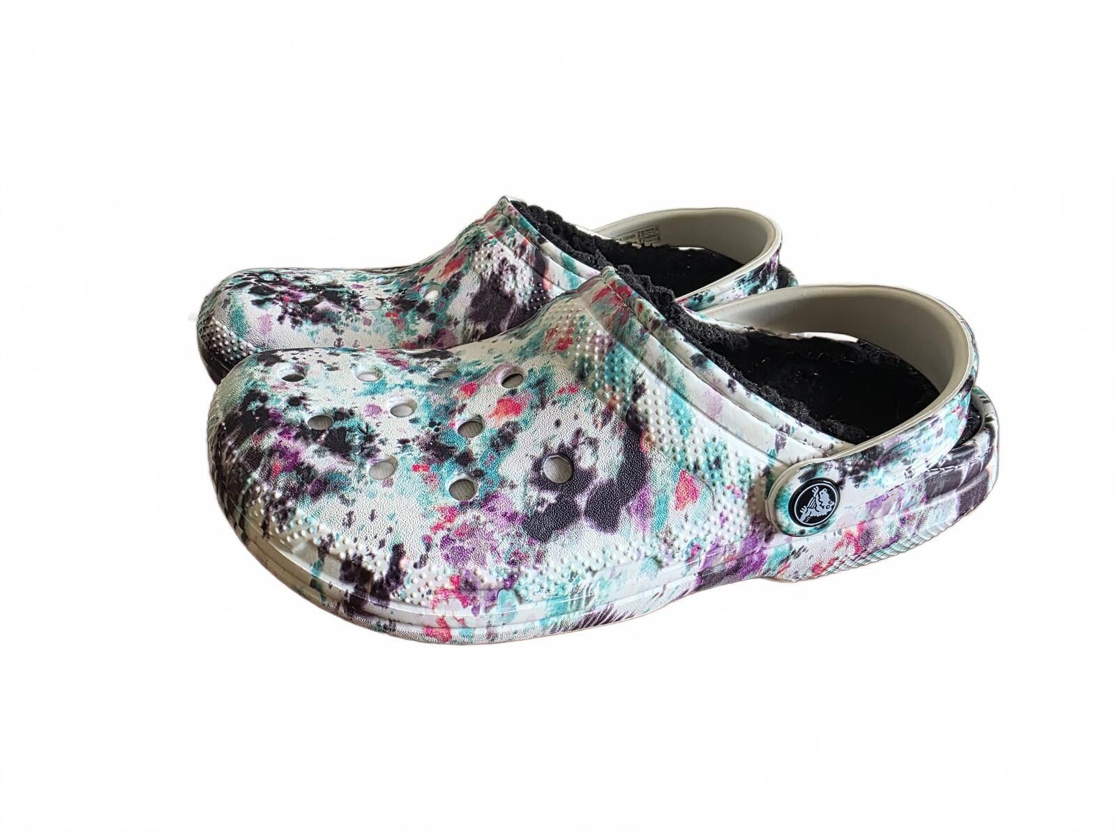 Crocs Crocs Classic TieDye Pattern Clogs Fleece Lining White M7 W9 Size US 9 / IT 39 - 2 Thumbnail