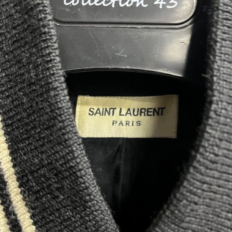 Yves Saint Laurent SAINT LAURENT Black striped casual single-breasted Teddy ja Size US M / EU 48-50 / 2 - 3 Thumbnail