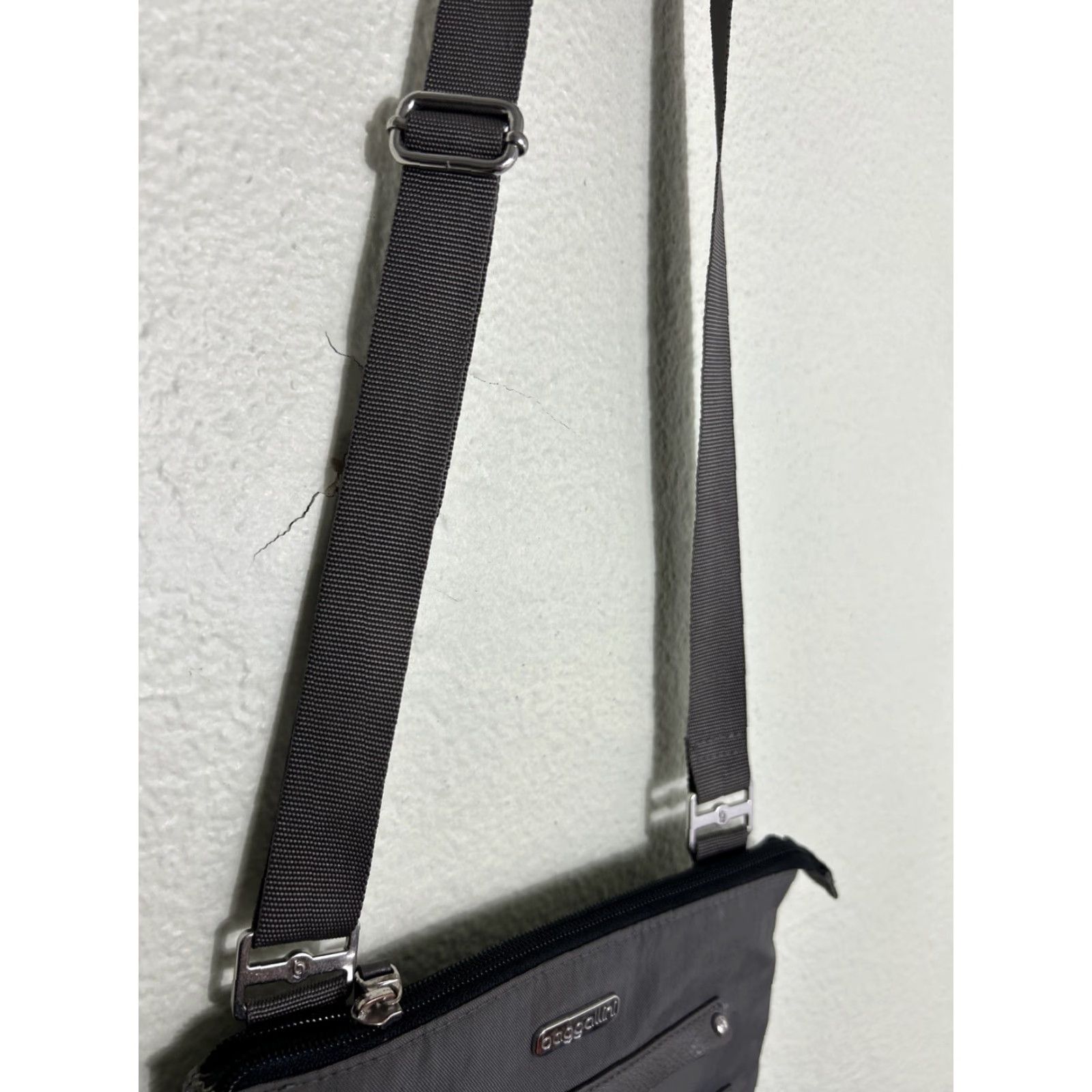 Vintage Baggallini Crossbody Bag Small Gray Nylon Adjustable Strap Women Purse 9x9 Size ONE SIZE - 5 Thumbnail