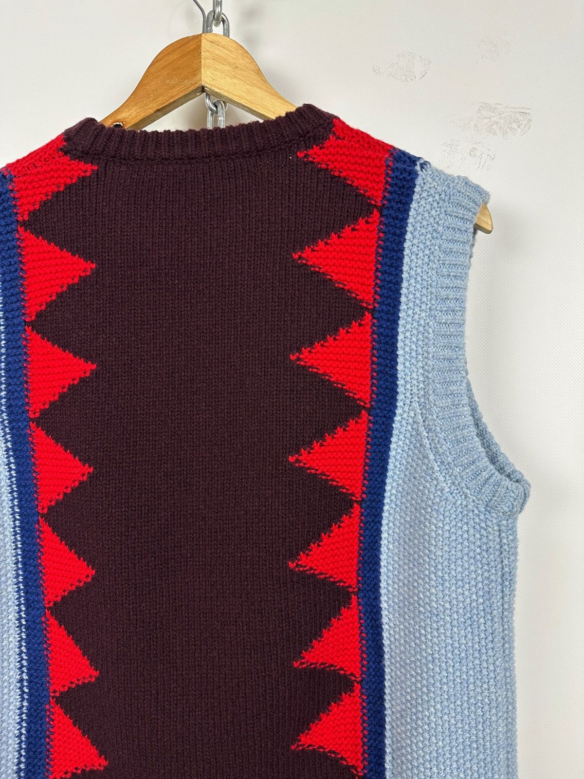 Dsquared2 Dsquared2 Geometric Wool Knit Sweater Sleeveless Vest Size US S / EU 44-46 / 1 - 13 Thumbnail